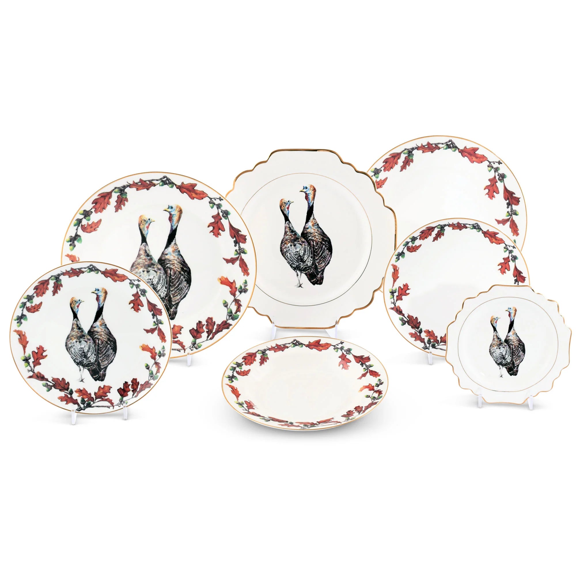 Premium Northwoods Bone China Dinnerware Set - Elegant & Durable Porcelain Plates, Bowls & Cups - Perfect for Fine Dining, Weddings & Special Occasions