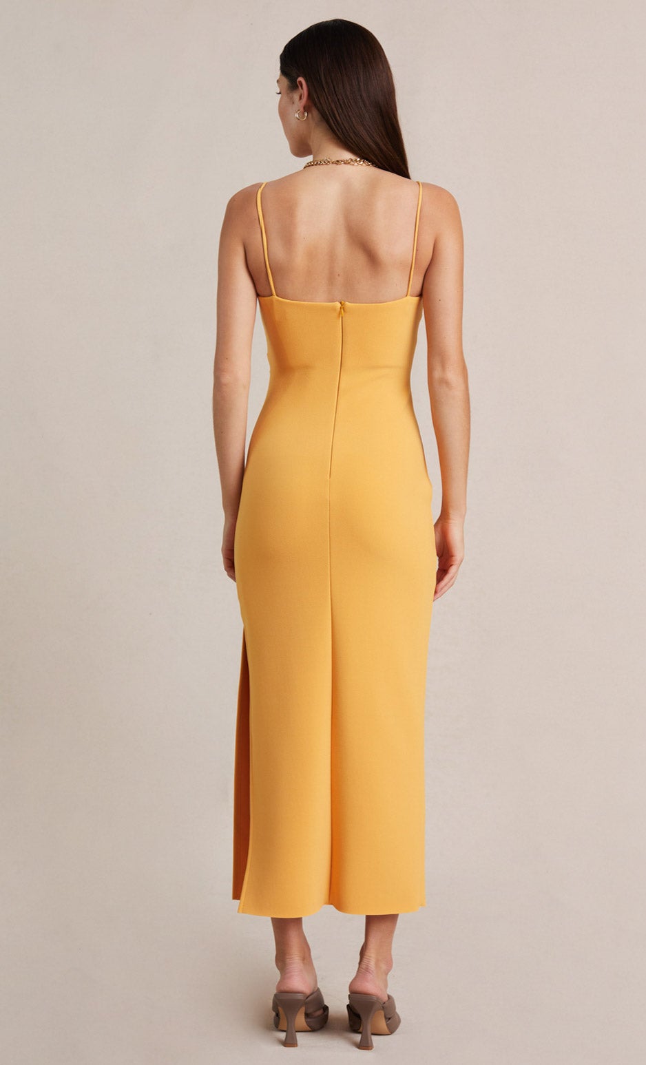 Cammi Tuck Dress in Marigold - Flowy Summer Midi Dress for Women | Perfect for Beach Vacations, Brunch Dates & Casual Outings