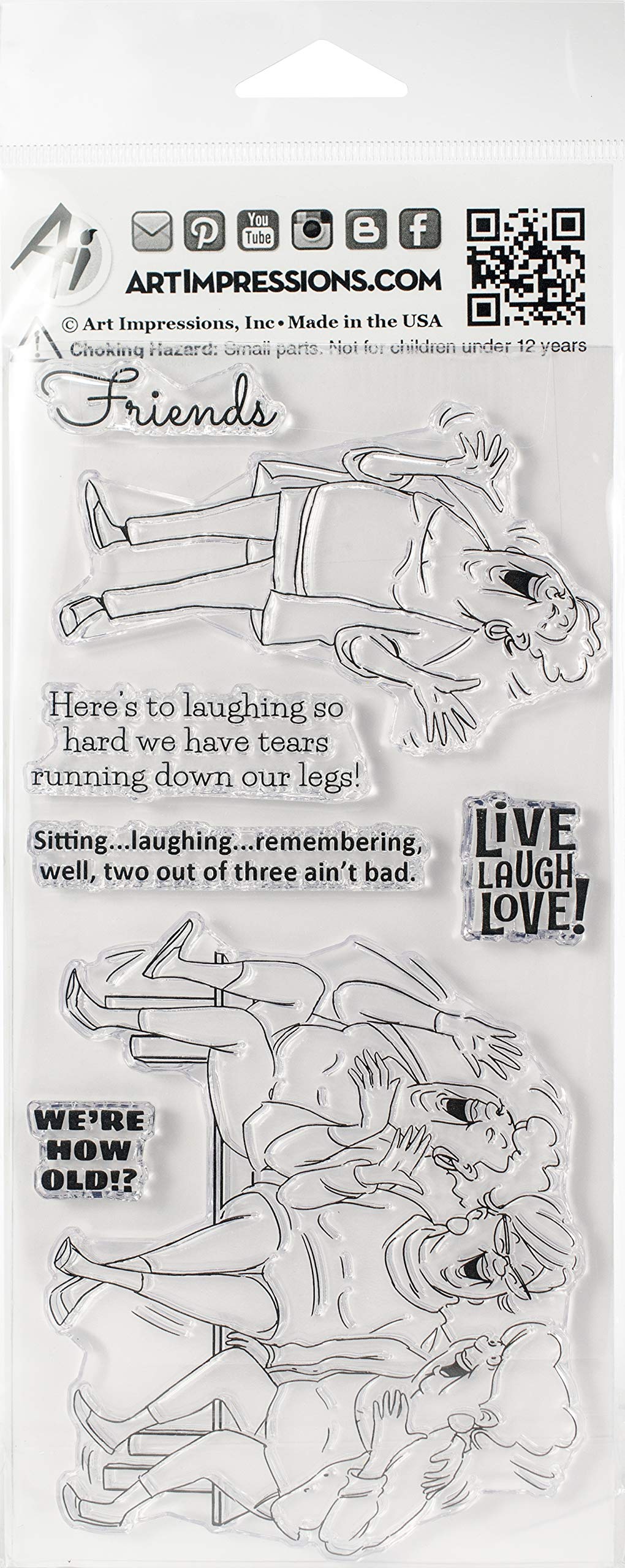 Art Impressions Clear Stamps - Live Laugh Love Rubber Stamps for Card Making, Scrapbooking & DIY Crafts - Perfect for Greeting Cards, Journals & Home Decor
