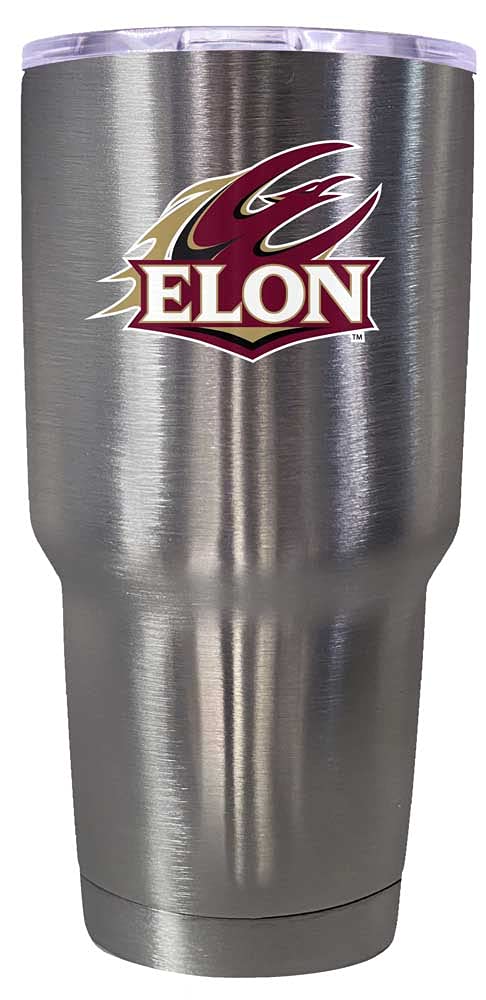 Elon University 24oz Insulated Stainless Steel Tumbler Cup - Officially Licensed Collegiate Drinkware - Keeps Beverages Hot/Cold for Hours - Perfect for Campus, Travel & Outdoor Activities