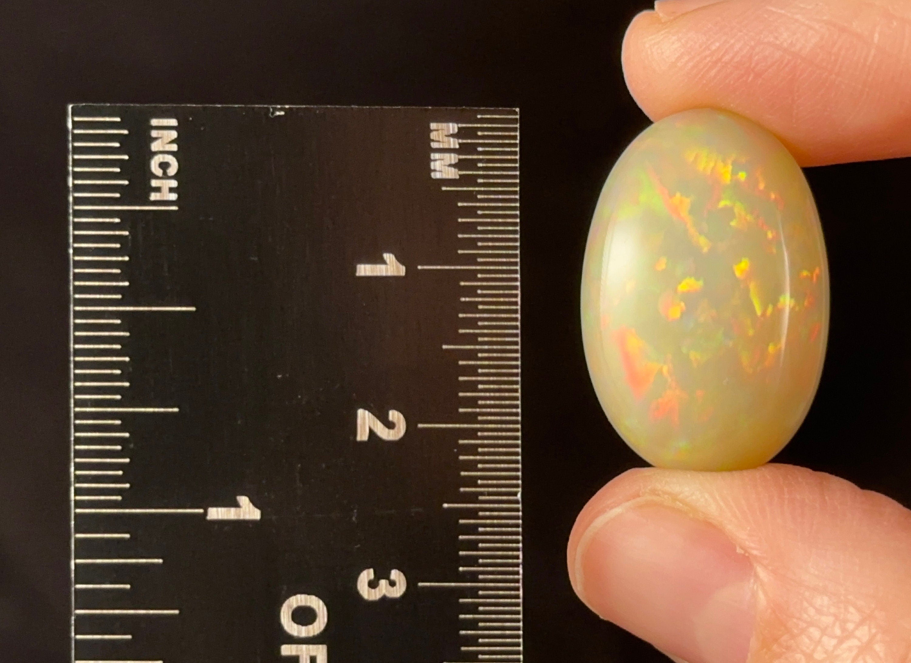 Premium AAA Welo Opal Cabochon - Natural Ethiopian Opal Gemstone for Jewelry Making (54599) | Perfect for Rings, Pendants & DIY Craft Projects