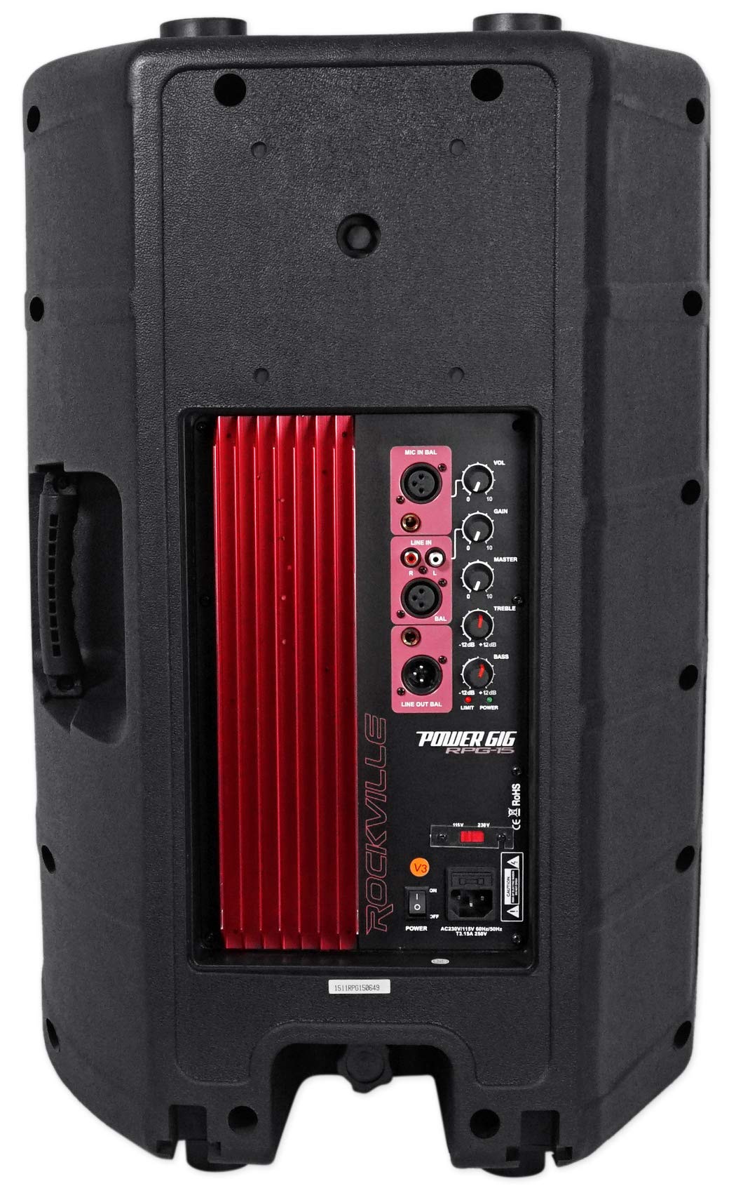 Rockville RPG15 15 Inch 1000W Professional Powered PA Speaker System with Built-in Bluetooth, 2-Way Sound & Headset Microphone - Ideal for Live Music, DJ Gigs, Outdoor Events & Public Speaking