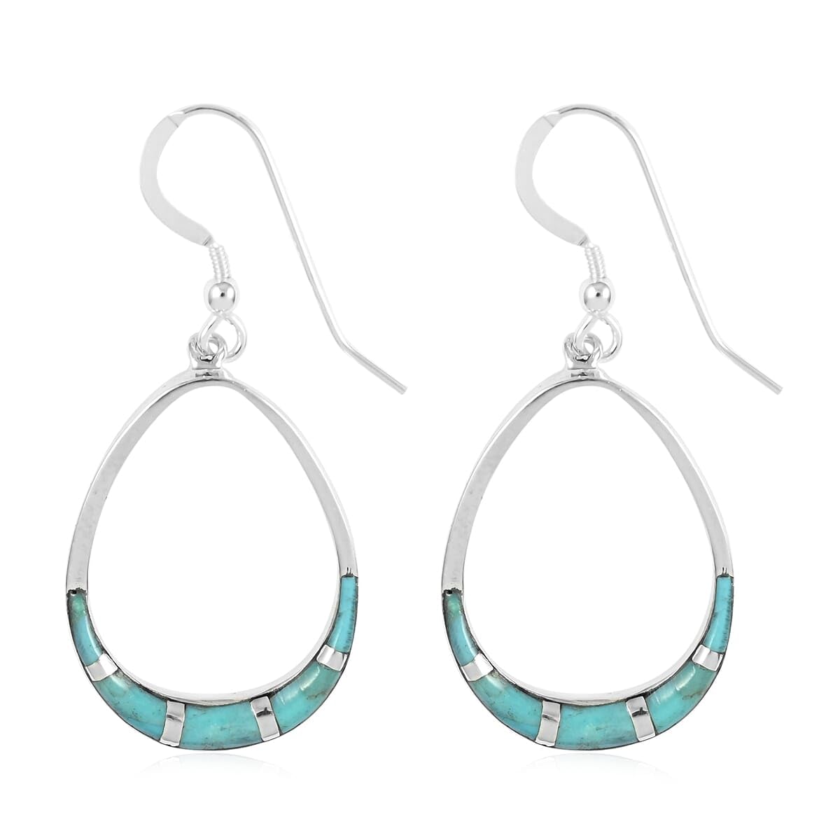 Santa Fe Style 925 Sterling Silver Turquoise Dangle Earrings for Women | Boho Western Jewelry | Birthday Gift for Her | Perfect for Festivals, Parties & Everyday Wear