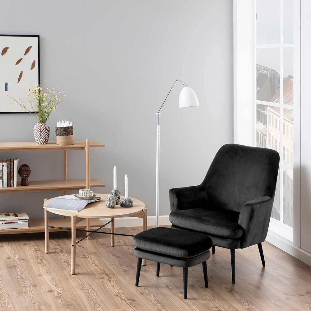Round Coffee Table 80cm - Solid Oak Wood Modern Living Room Furniture for Small Spaces | Perfect for Coffee, Books & Decor in Apartments