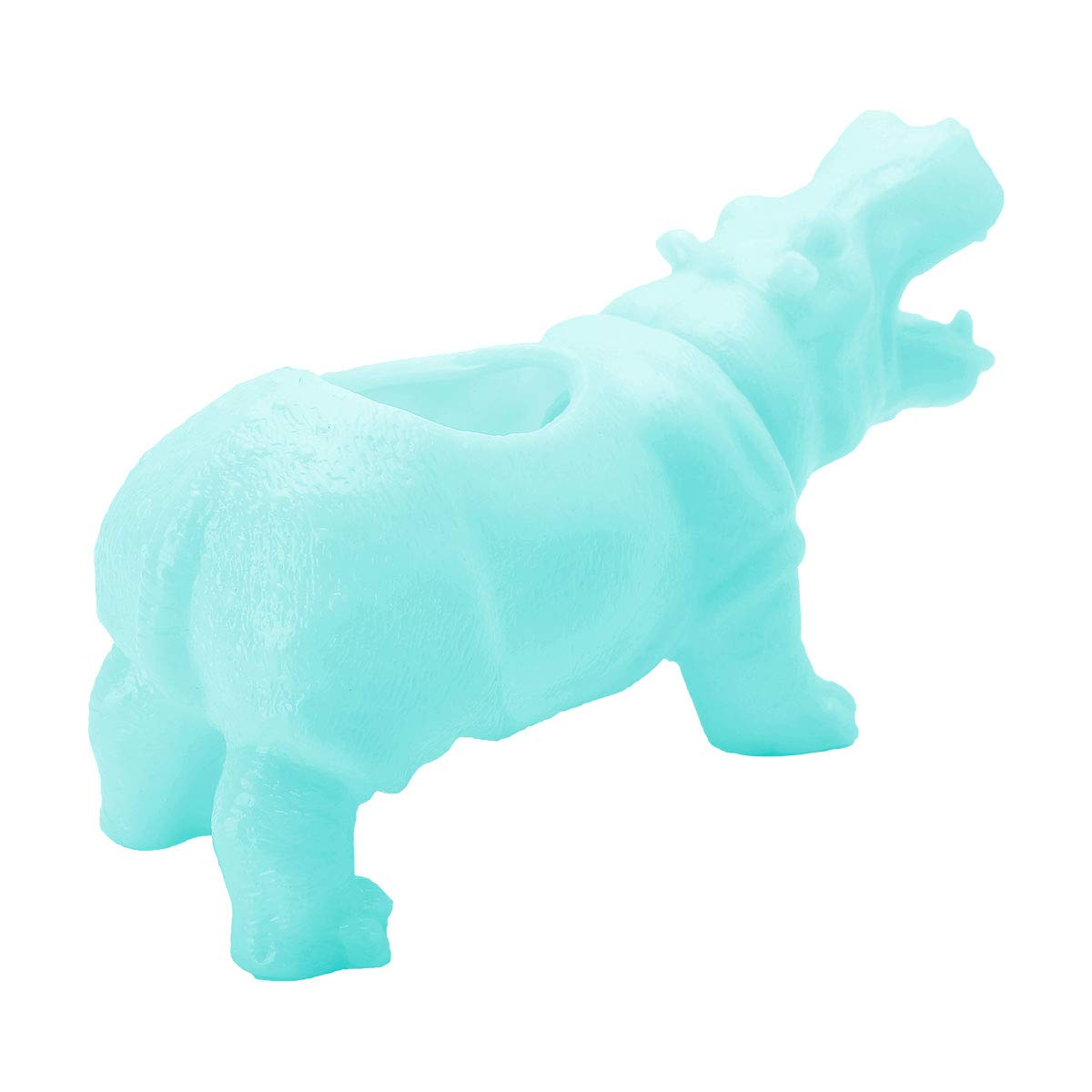 Dinosaur & Rabbit Shaped Succulent Planter - Creative Cactus Bonsai Flower Pot for Home & Office Desktop Decoration (Light Blue Hippo) | Perfect for Indoor Plants, Succulents, Air Plants & Small Cacti