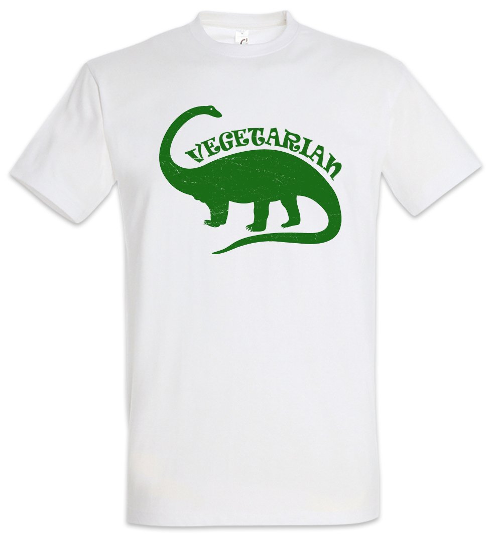 Vegetarian Dinosaur Graphic T-Shirt for Men - Funny Vegan Dino Tee - Perfect for Casual Wear, Animal Rights Events & Eco-Friendly Outfits