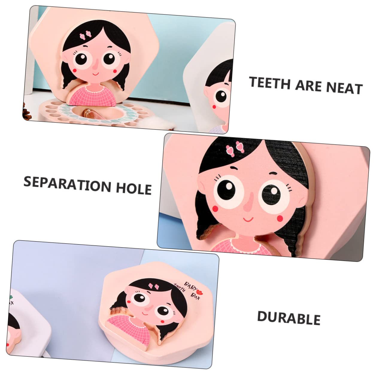 Beautiful Newborn Keepsake Box - Baby Tooth Storage Organizer for First Lost Tooth & Fetal Hair - Pink Memory Box (1 Set) | Perfect Baby Shower Gift & Milestone Keepsake for Parents