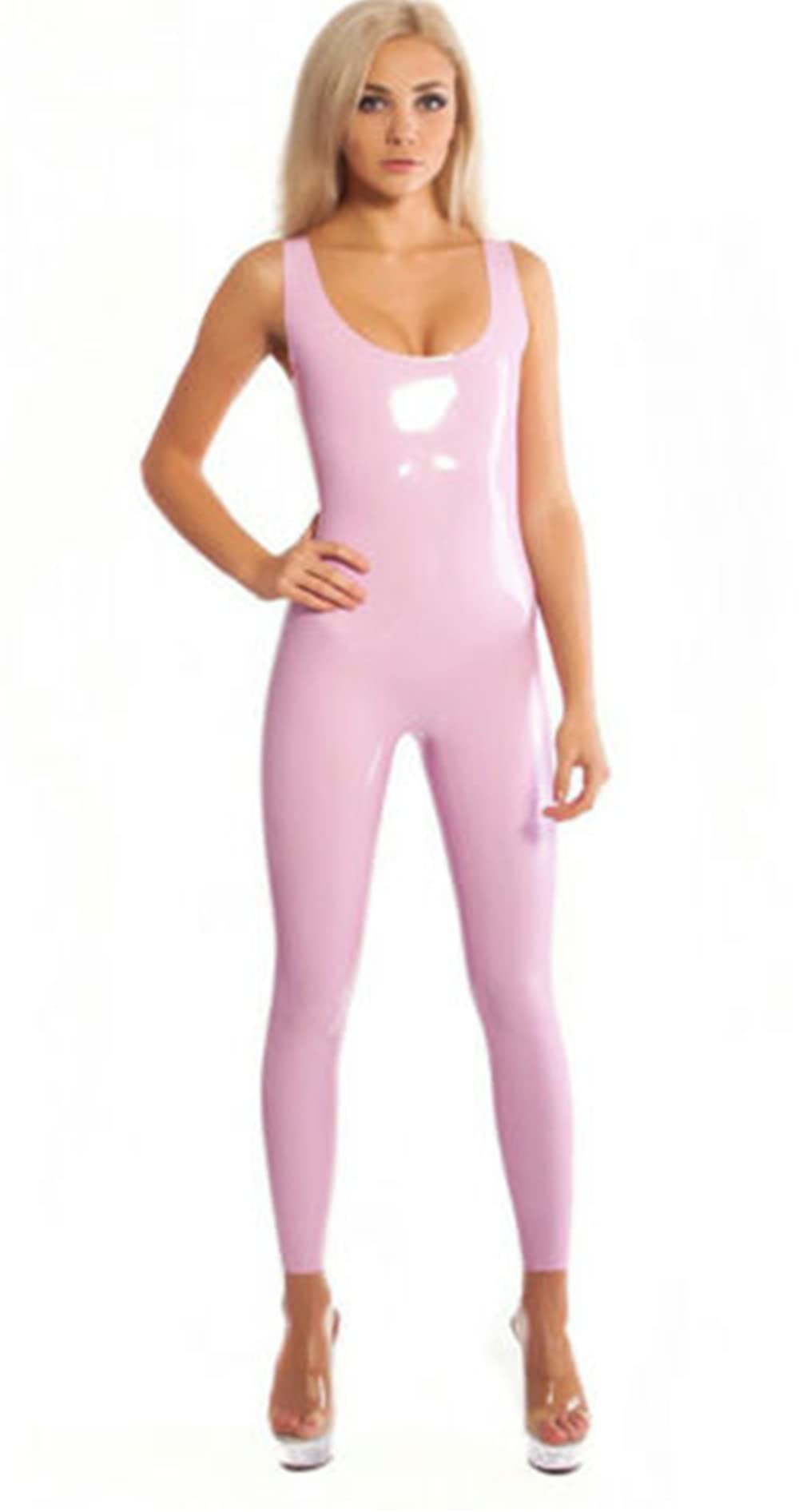 Sleeveless Latex Bodysuit - Stretchy Rubber Catsuit for Club, Party & Cosplay | Perfect for Halloween, Fetish & Dance Performances