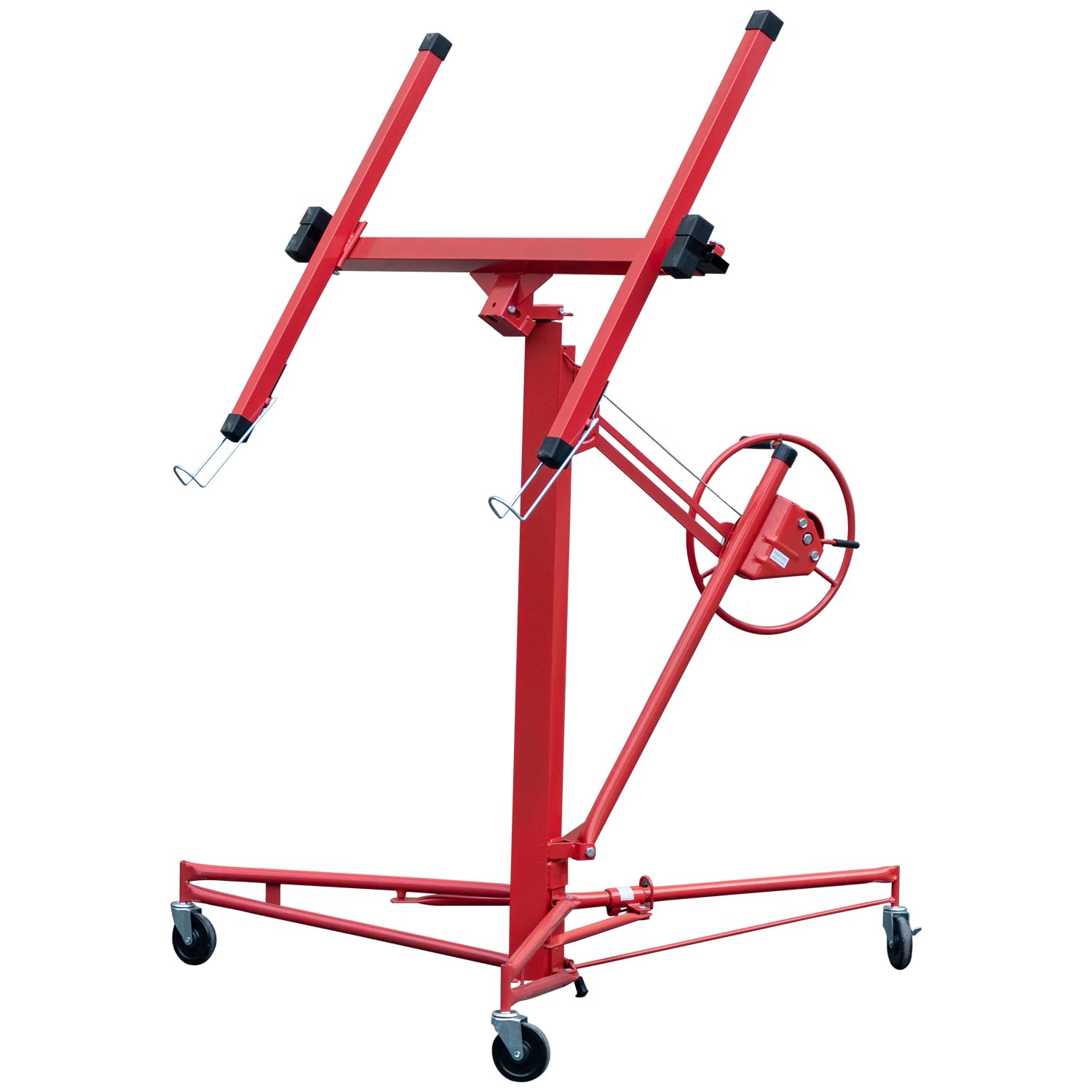 11Ft Drywall Lift Panel Hoist with Lockable Wheels - Heavy Duty Construction Tool for Ceiling Installation & Drywall Projects - Perfect for Contractors & DIY Home Renovation