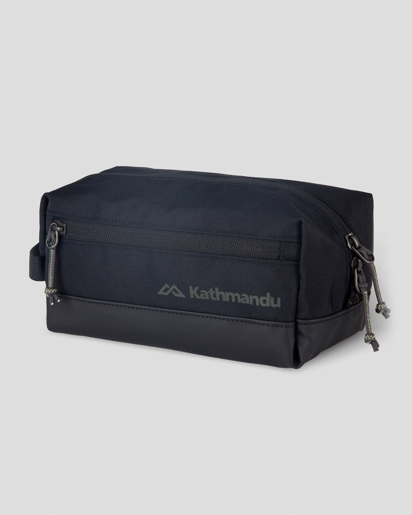 Premium Black Mono Toiletry Kit Bag - Waterproof Travel Cosmetic Organizer for Men & Women - Perfect for Gym, Camping, Business Trips & Vacation