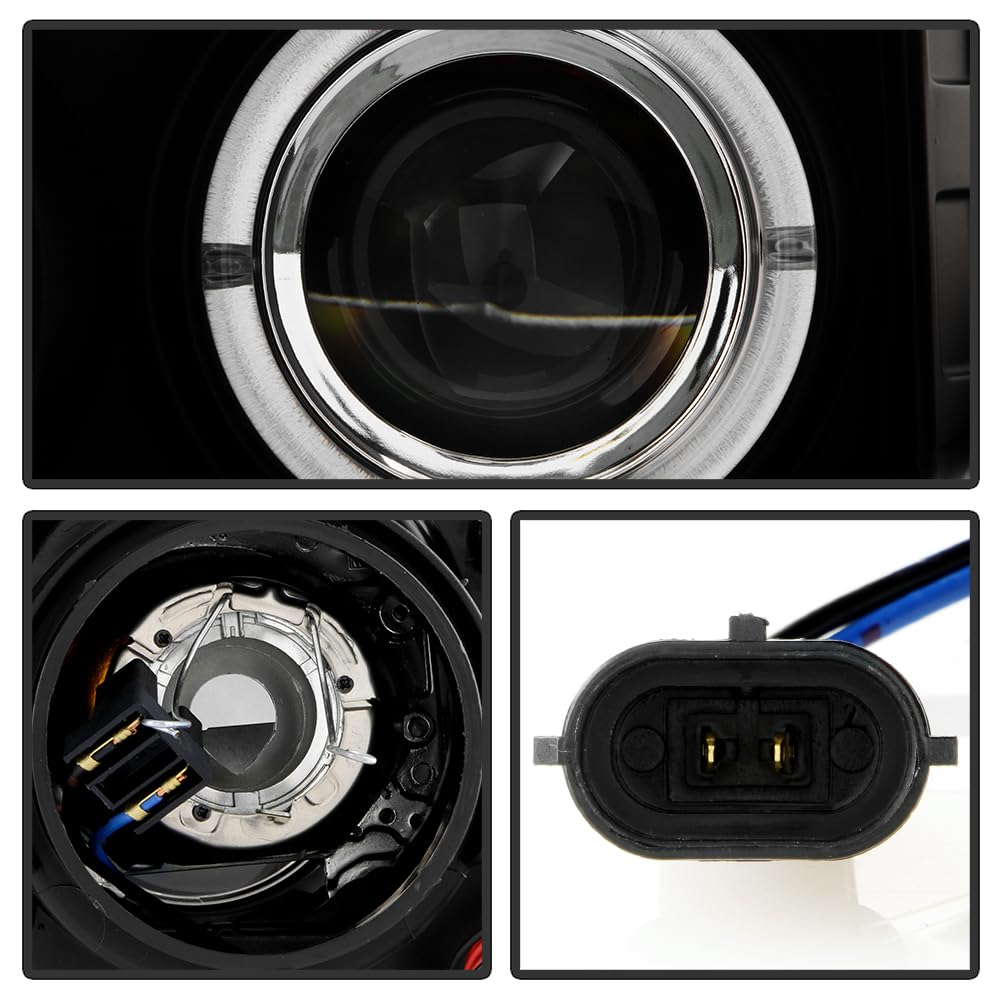 High-Performance LED Halo Headlights for 2007-2013 Toyota Tundra - Black/Clear Lens - Upgrade Your Night Driving & Off-Road Adventure