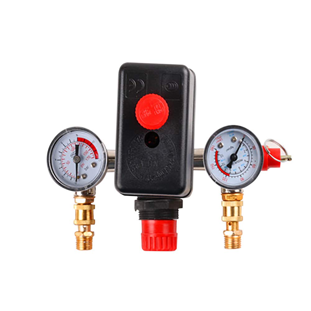 **Aluminum Air Compressor Manifold Gauge Set - Durable Pump Bracket & Switch Kit for Workshop Equipment | Perfect for HVAC, Automotive & Industrial Applications**
