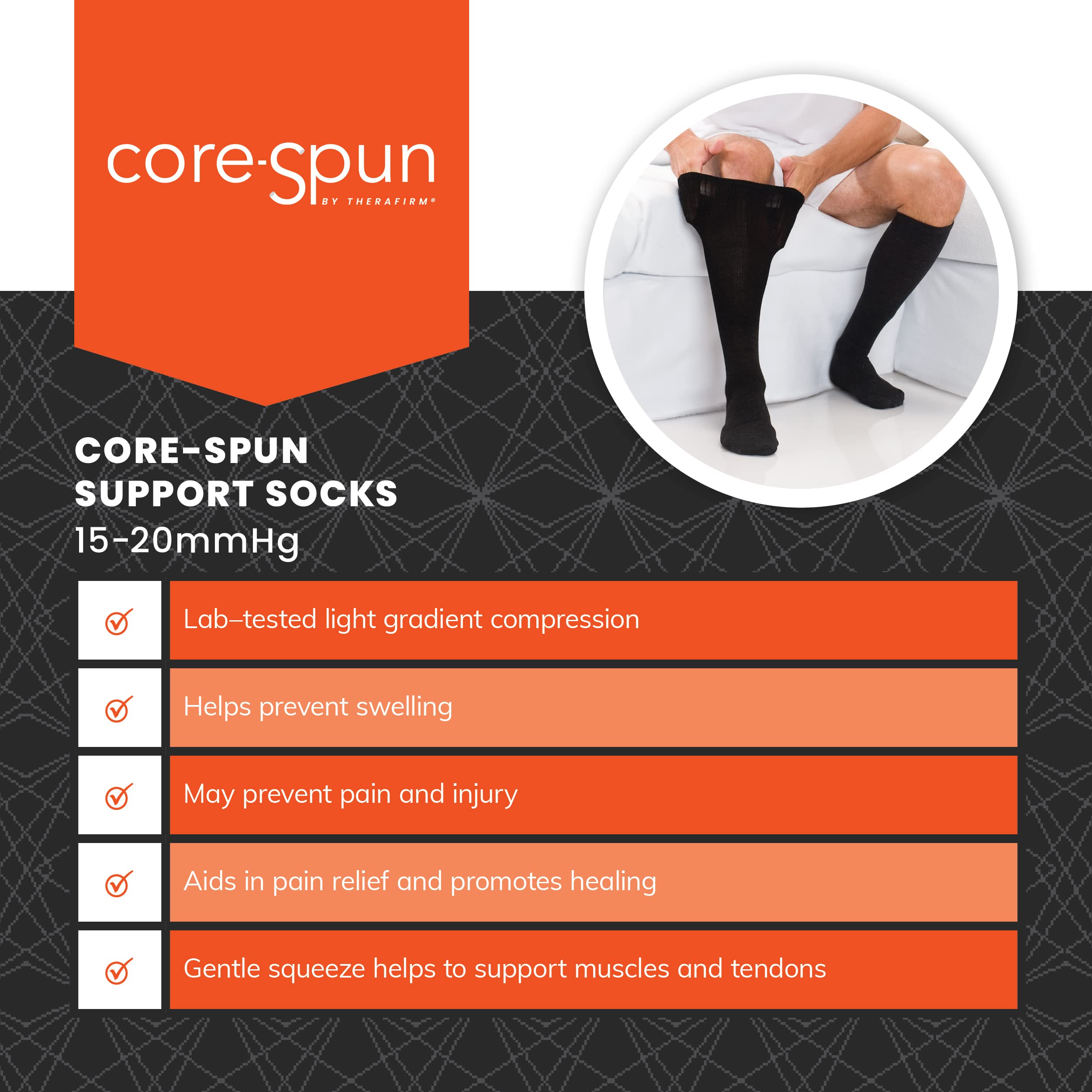 15-20mmHg Mild Graduated Compression Socks for Men & Women - Knee High Support Stockings (2-Pack) - Ideal for Running, Travel & Varicose Vein Relief