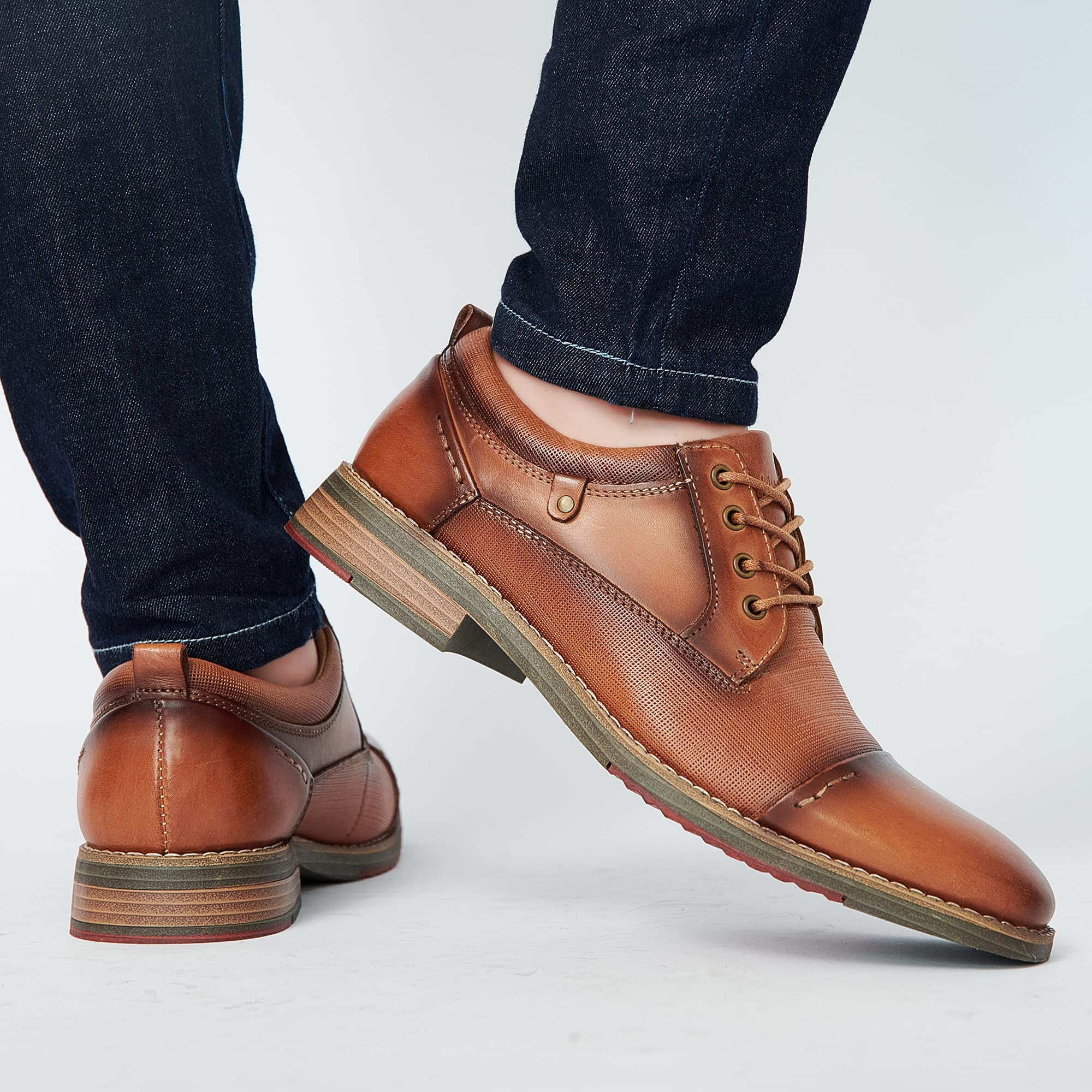 Arkbird Men's Genuine Leather Oxford Dress Shoes - Comfortable Business Formal Shoes for Work & Office | Professional Wedding & Party Footwear