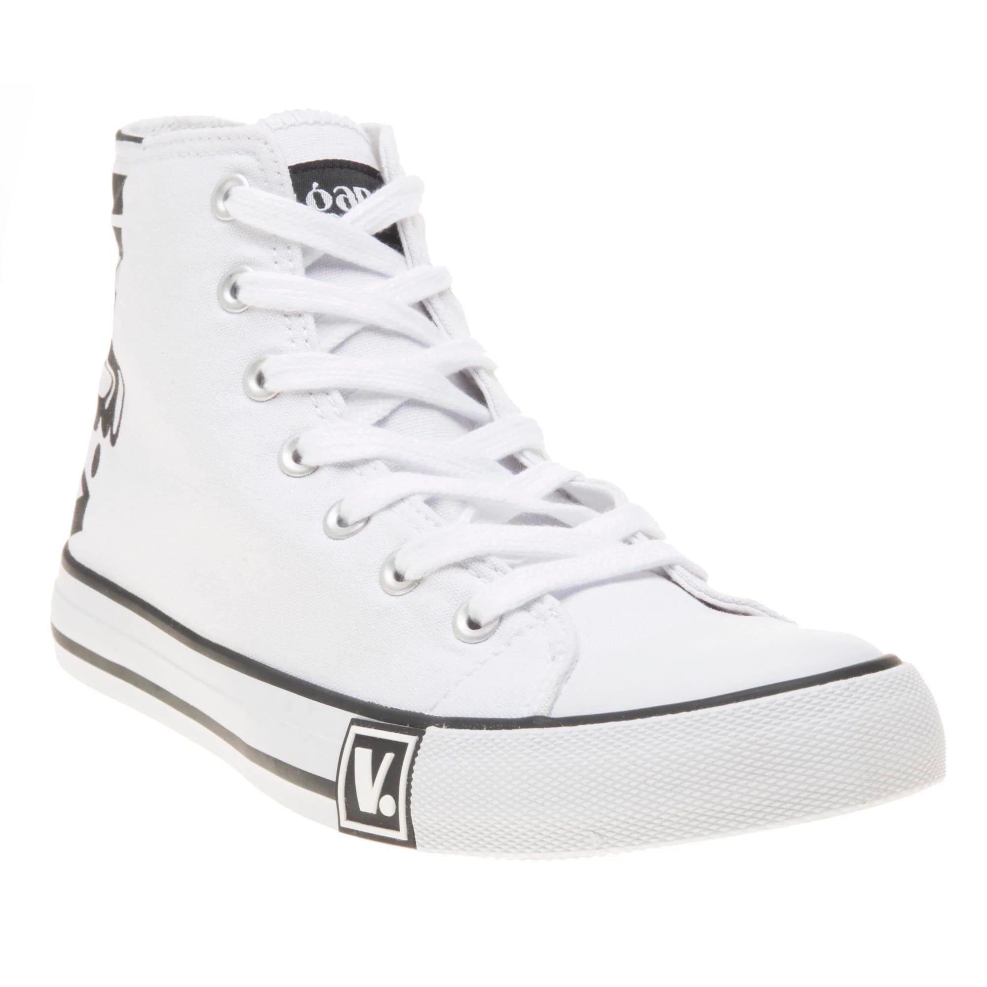 Vegan High Top Sneakers for Women - White | Eco-Friendly Canvas Shoes for Casual Wear, Gym & Street Style