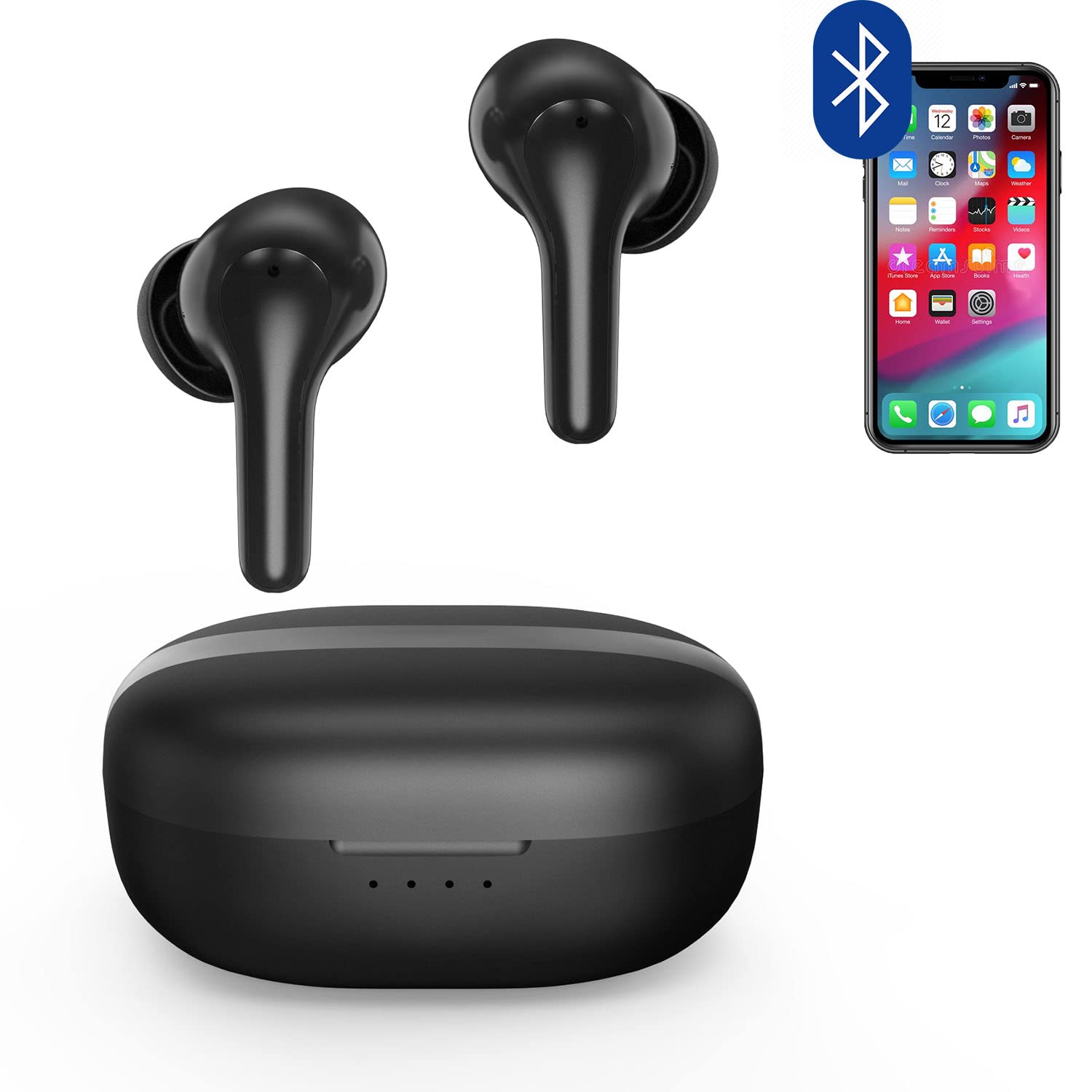 Neosonic BT-Pods Bluetooth Hearing Aids for Seniors & Adults - Rechargeable Hearing Amplifier with Noise Reduction, Wireless Music Streaming & Hands-Free Phone Calls - Perfect for TV Watching, Outdoor Activities & Daily Communication