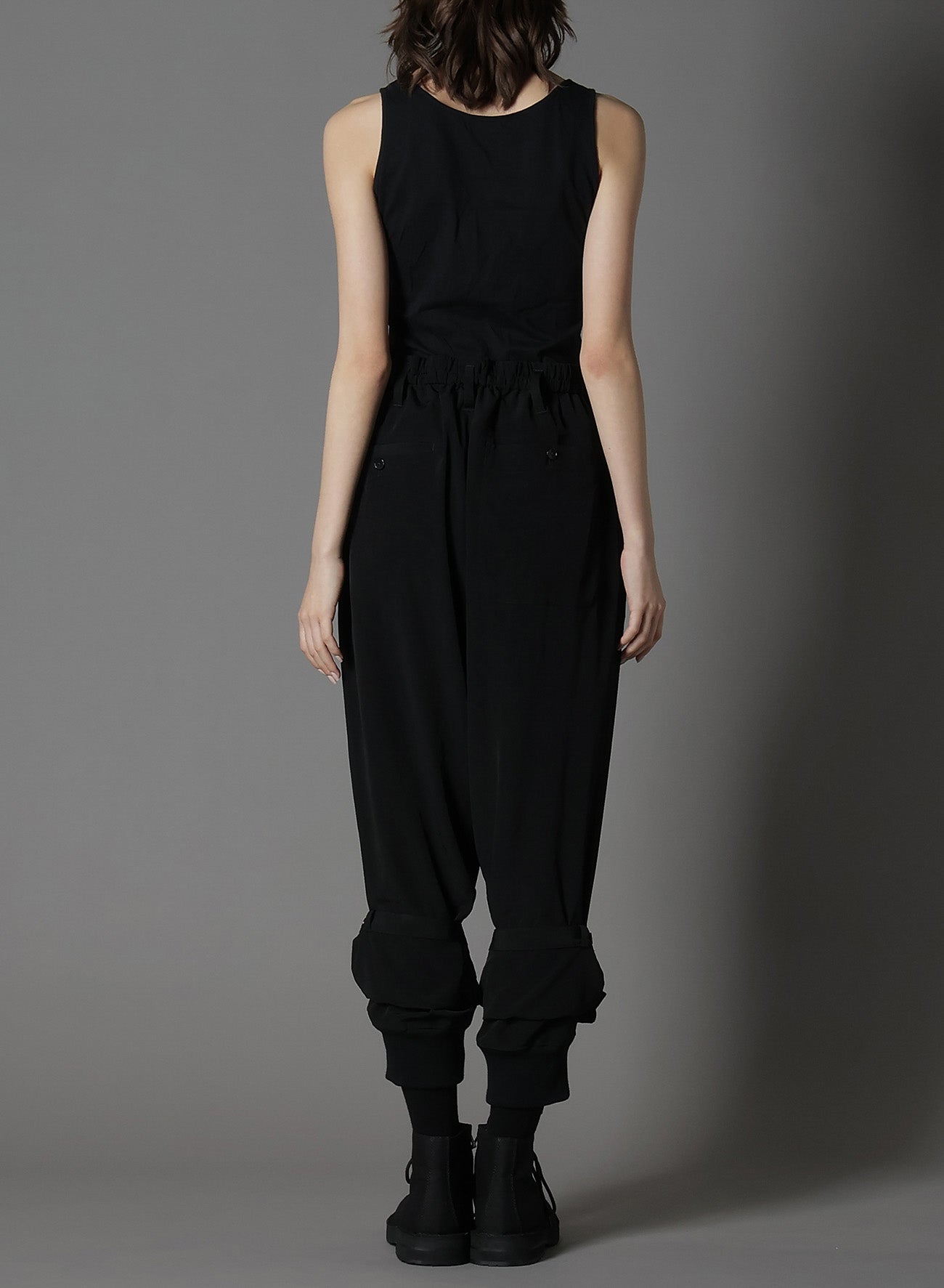 CREPE DE CHINE DOUBLE HEM RIB PANTS for Women - Comfortable High Waist Flowy Trousers | Perfect for Office Wear, Casual Outfits & Special Occasions