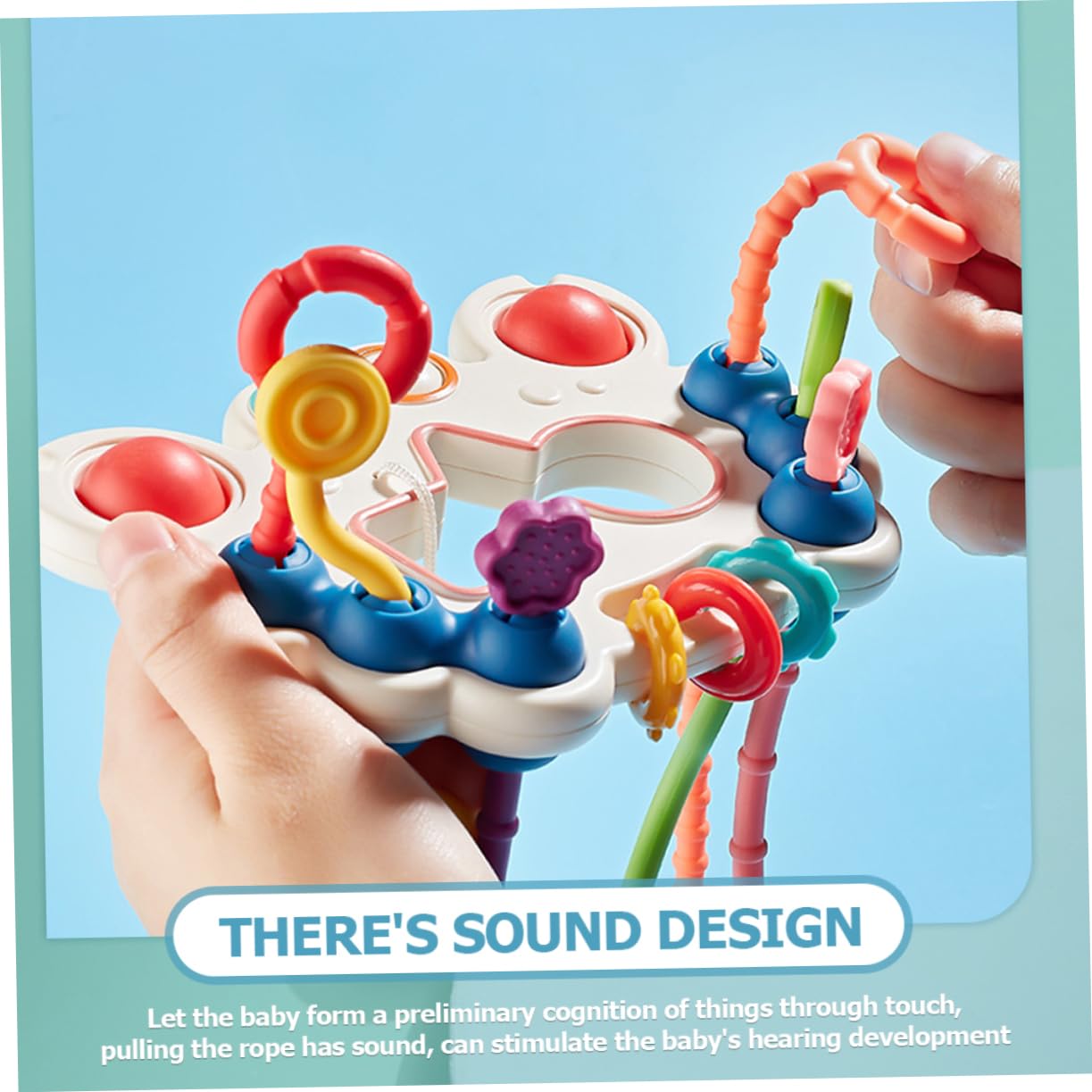VICASKY 3-Piece Baby Pumping Toys for Fine Motor Skills Development - Educational Sensory Toys for Toddlers, Tummy Time & Pull Toy for Early Learning - Perfect for Playtime, Daycare & Montessori Activities