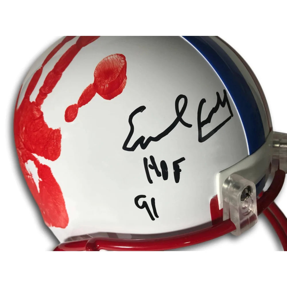 Earl Campbell Autographed Houston Oilers Helmet - Hand Signed with JSA COA - Rare Collectible Football Memorabilia for Sports Fans and Man Cave Decor