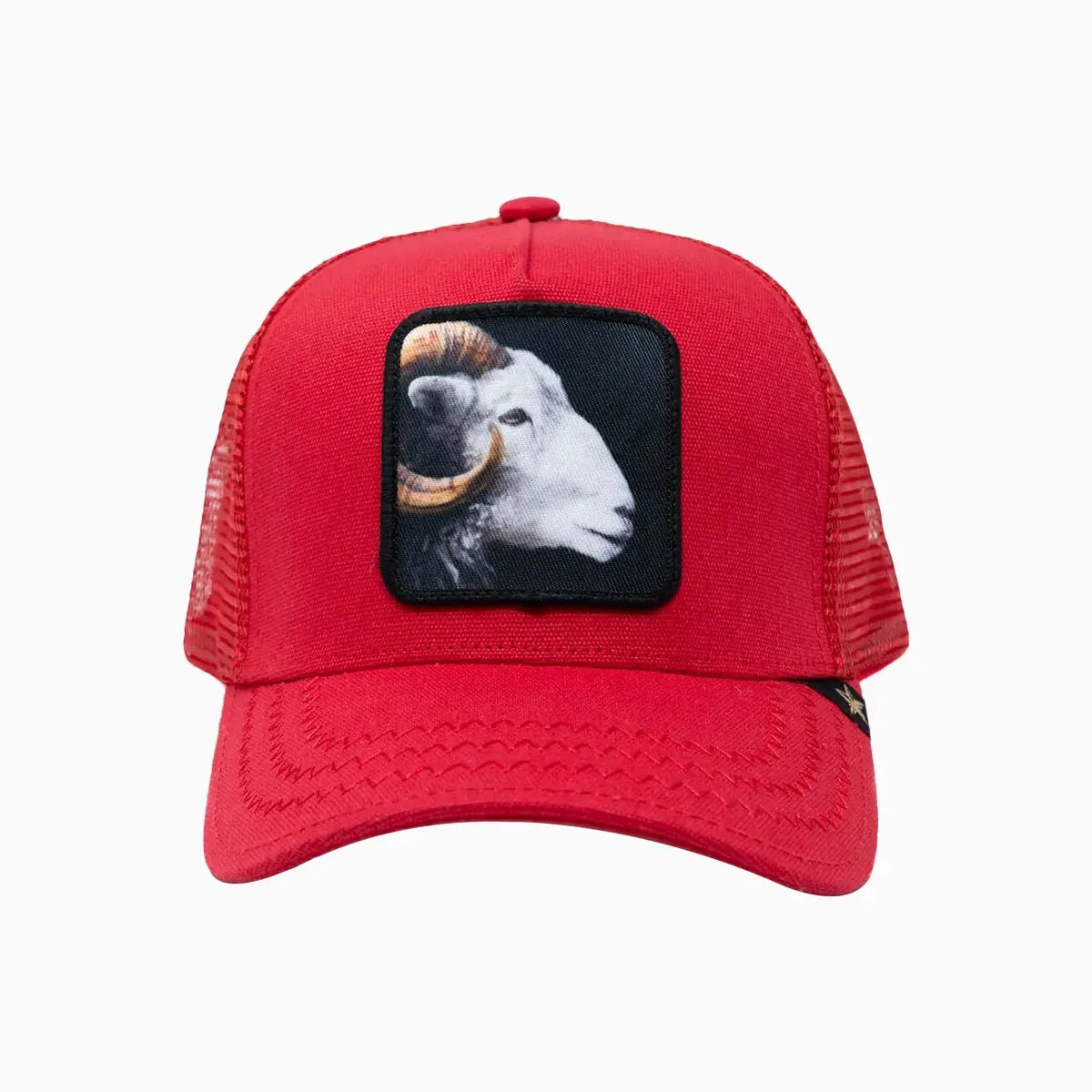 Goat Trucker Hat for Men & Women - Adjustable Snapback Cap with Mesh Back - Stylish & Comfortable for Outdoor Activities, Sports, and Casual Wear