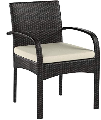 Christopher Knight Home Cordoba Outdoor PE Wicker Dining Chairs Set of 2 - Weather-Resistant Multibrown Patio Furniture for Garden, Poolside & Backyard Dining