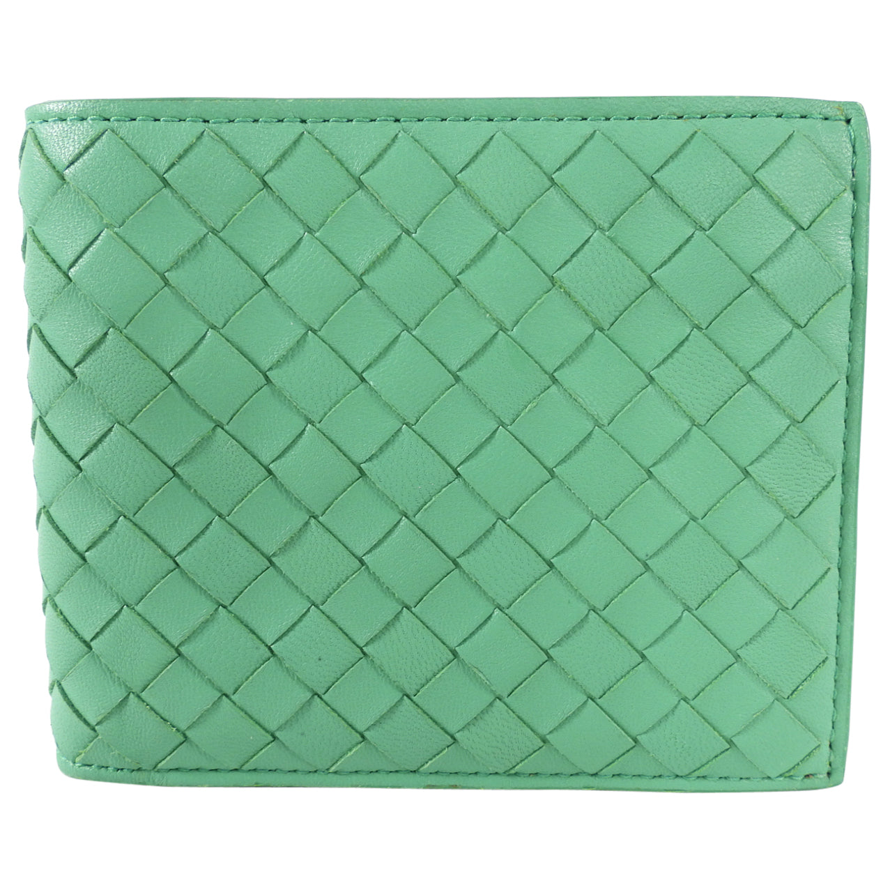 Bottega Veneta Green Intrecciato Leather Bifold Wallet for Men - Slim RFID Blocking Credit Card Holder - Perfect for Everyday Use & Travel Essentials