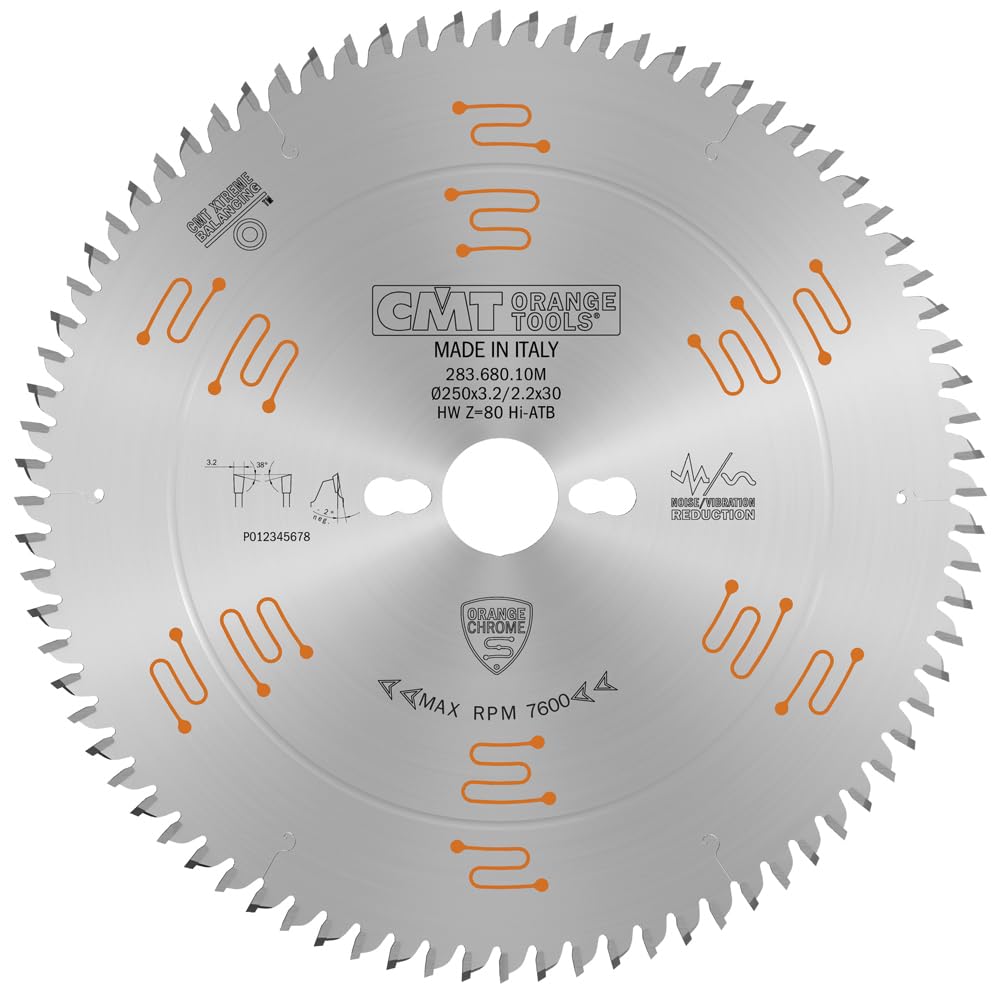 Premium Chrome Ultimate Plywood & Melamine Saw Blades - High Precision Cutting for Woodworking, Cabinets & DIY Projects - Perfect for Table Saws, Miter Saws & Circular Saws