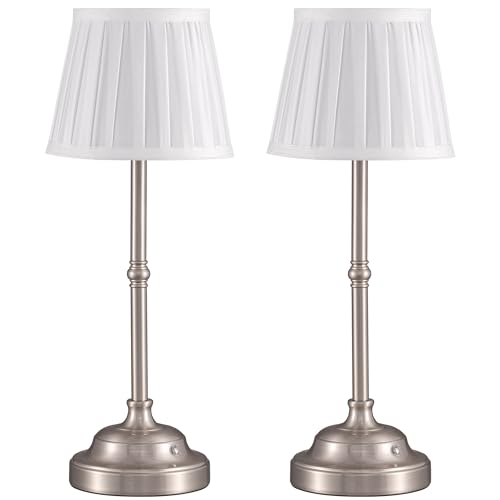 Nickel + Beige Lampshde (2 Pack)