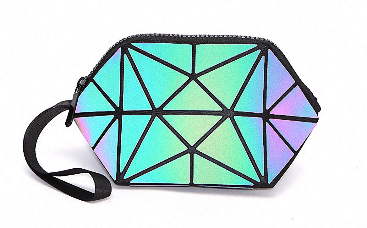 Holographic Geometric Tote Bag for Women - Stylish & Reflective for Night Out