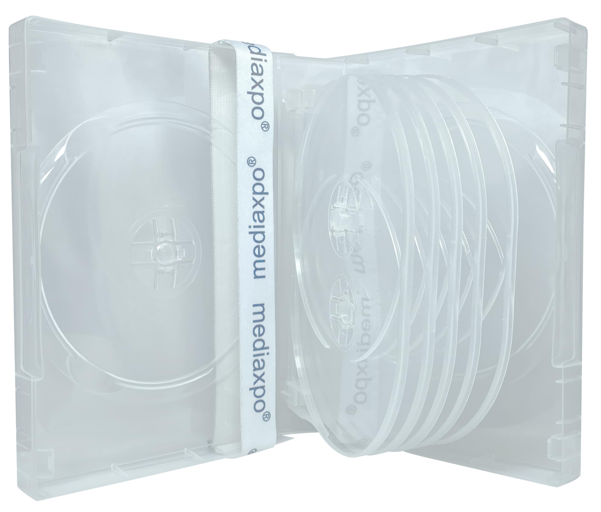 100 Clear 12 Disc DVD Cases - Premium Storage Solution for Movies, Music & Data | Perfect for Home Collections, Media Archives & Office Organization