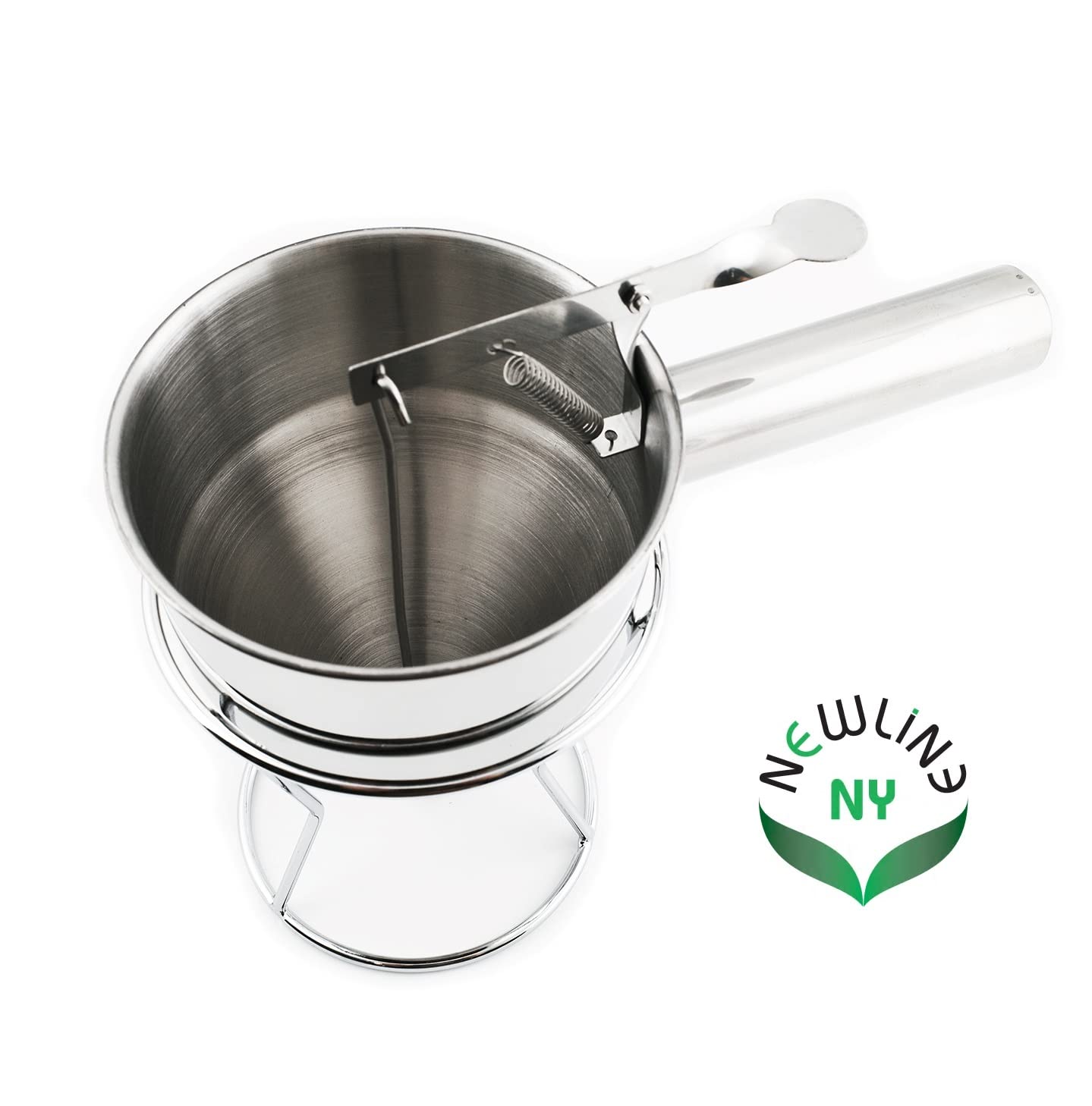 Premium Stainless Steel Baking Funnel with Stand - Perfect for Takoyaki, Pancake Batter, Cupcakes & Pastries | Durable Kitchen Tool for Home Bakers & Professional Chefs | Ideal for Dessert Making, Party Catering & Bakery Use