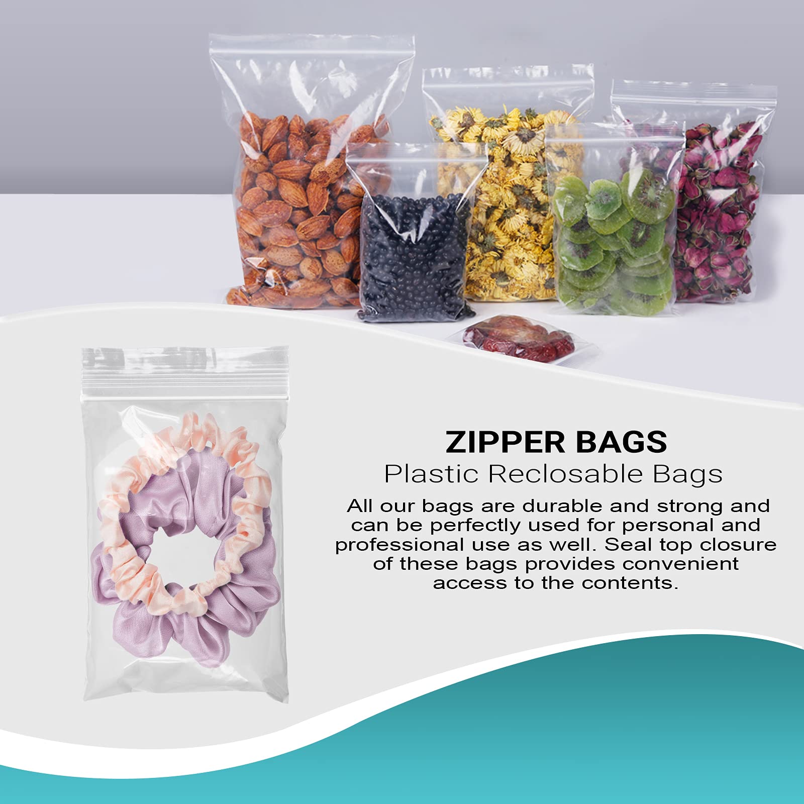1000 Pack 4x6 Inches Clear Reclosable Zipper Bags - 2 Mil Thick Waterproof Plastic Storage Bags for Jewelry, Crafts & Industrial Use | Durable Zip Closure for Organizing Small Parts, Beads & Supplies