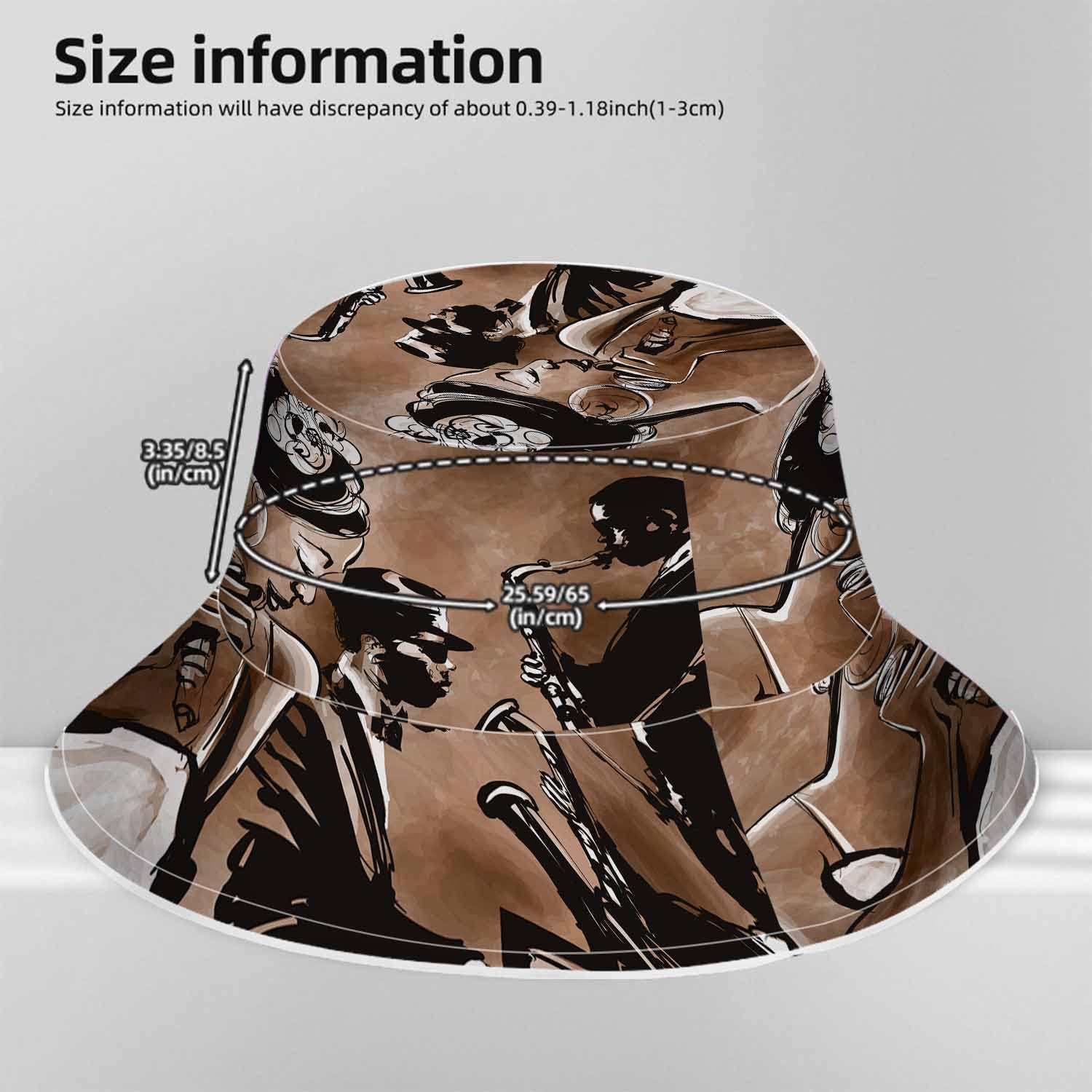 WONDERTIFY Cat and Fish Bucket Hat for Women & Men - Cute Animal Print Summer Sun Hat for Beach, Fishing, Outdoor Adventures
