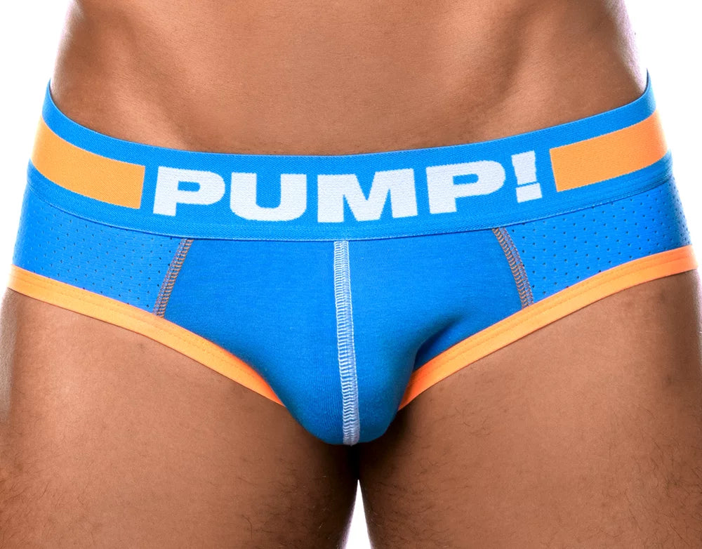 PUMP! Cruise Mesh Brief Blue - Comfortable & Breathable Men's Underwear for Active Lifestyles | Perfect for Gym, Running, Travel & Everyday Wear