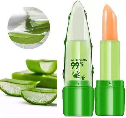 Natural Aloe Vera Lipstick - Long Lasting Moisturizing Lip Balm with Vitamin E for Dry & Chapped Lips | Hydrating & Nourishing Lip Care for Daily Use, Makeup & Outdoor Activities