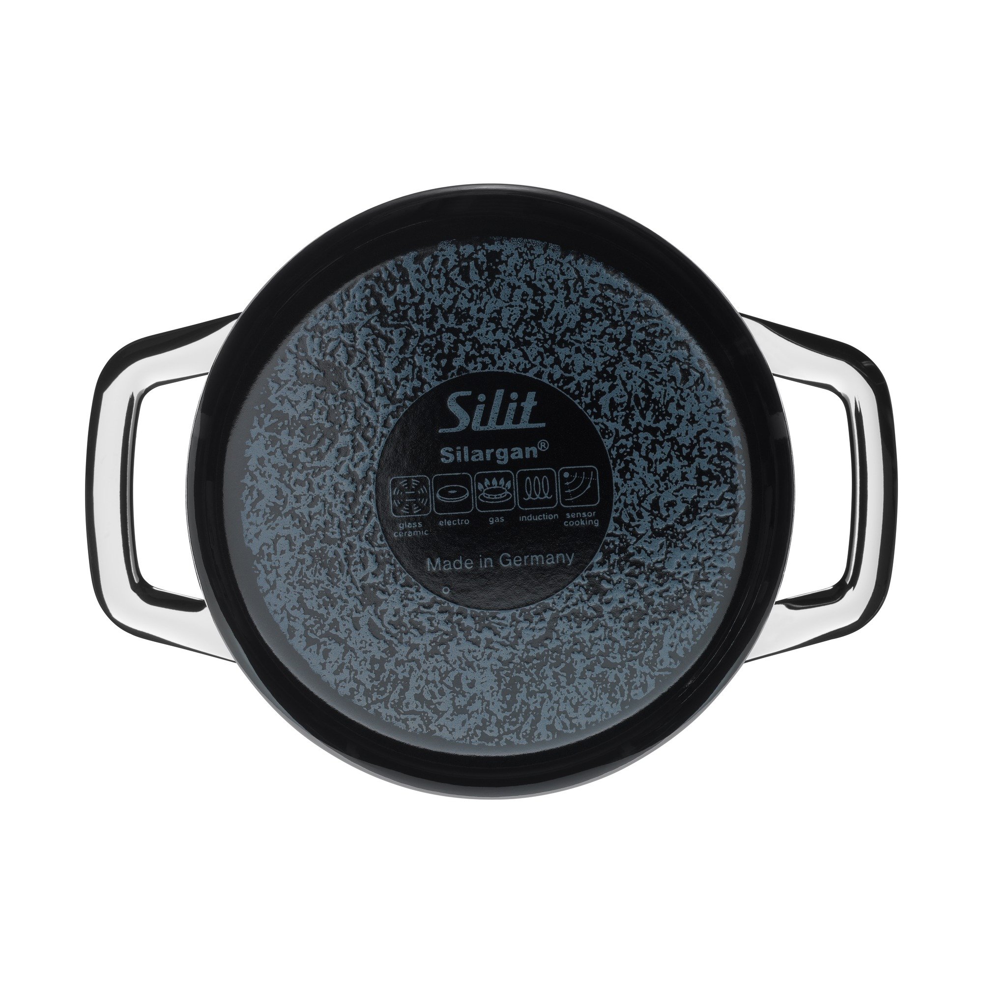 Premium Silit Black Zeno Saucepan with Metal Lid - 24cm Diameter, 6.4L Capacity (32x27x21cm) - Silargan Ceramic Coating, Induction & Dishwasher Safe - Perfect for Soups, Stews & Pasta Cooking