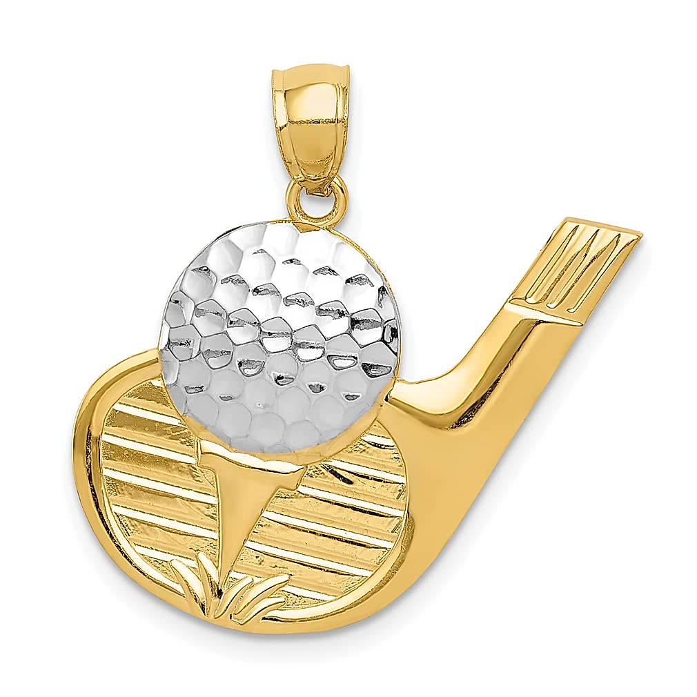 14K Yellow Gold Golf Necklace Pendant Charm - Elegant Sports Jewelry for Women | Perfect Gift for Golf Lovers, Athletes & Jewelry Enthusiasts | Ideal for Golf Tournaments, Birthdays & Special Occasions