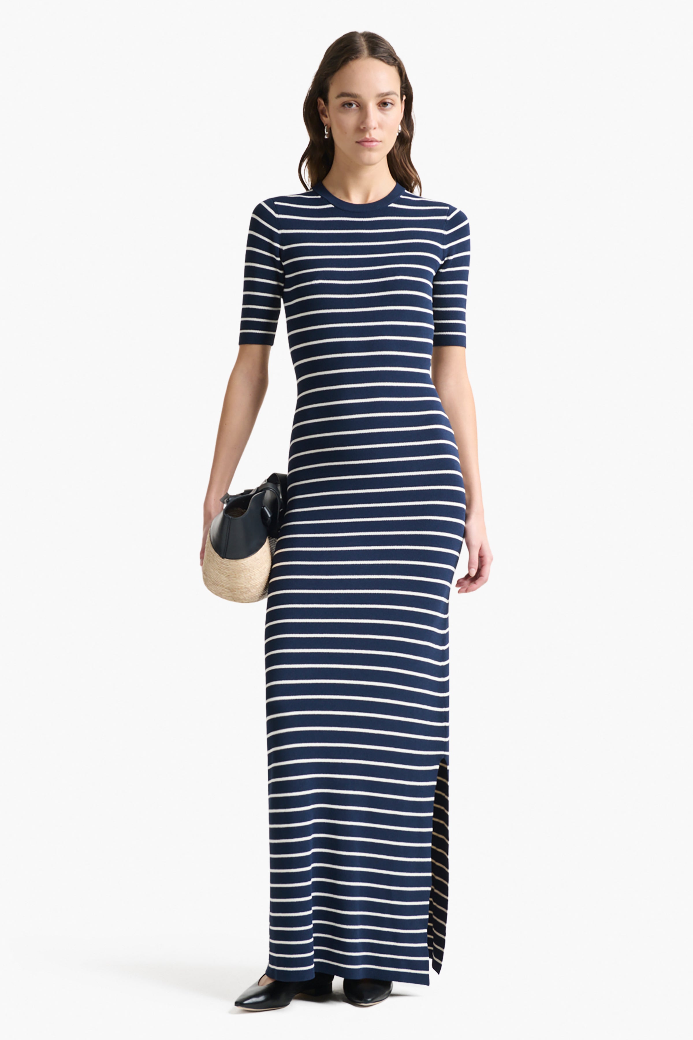 Adorable Kitty Print Navy & Ivory Dress for Girls - Perfect for Parties, School, and Everyday Wear
