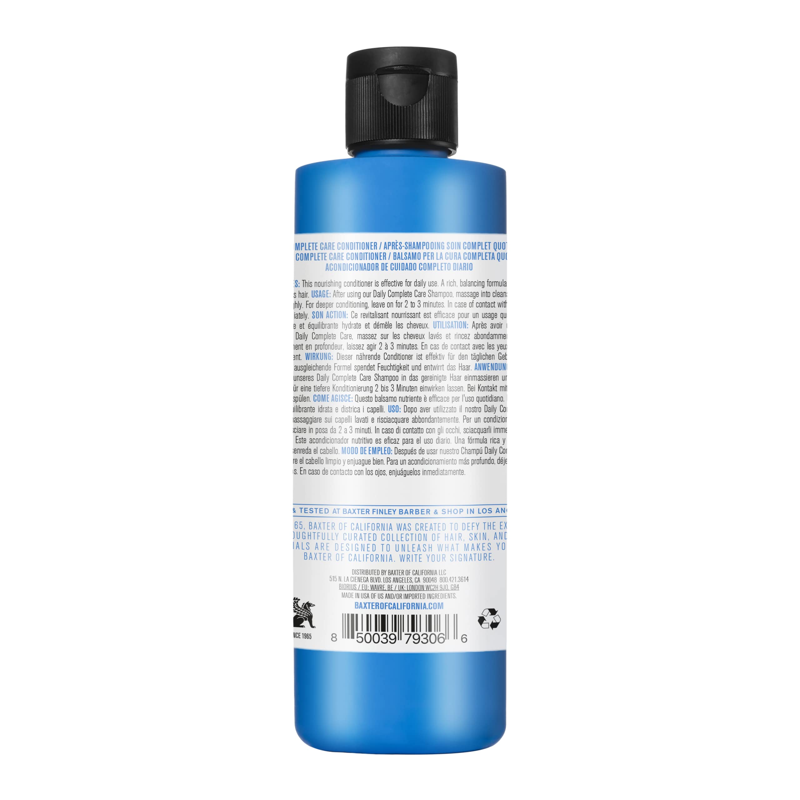 Baxter of California Daily Complete Care Conditioner for Men - 8 oz | Hydrating & Nourishing Hair Care for Daily Use | Perfect for Home, Gym & Travel