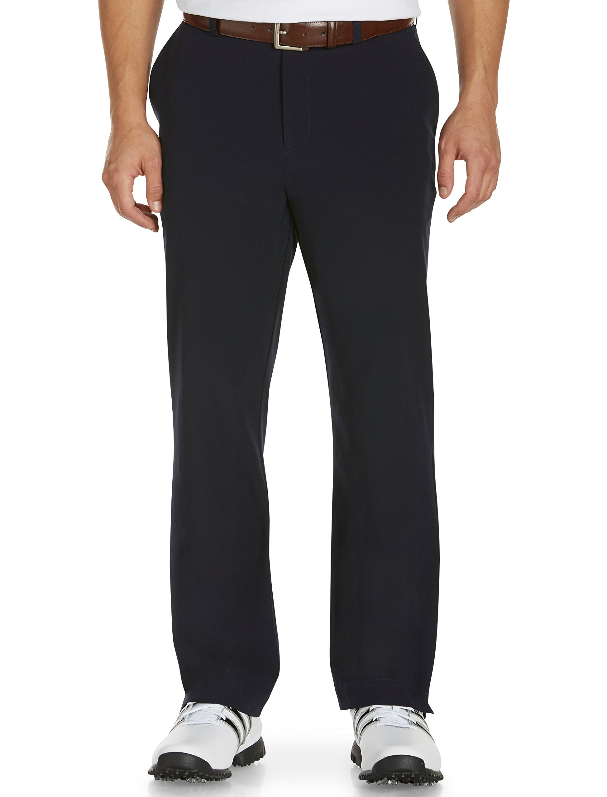 Cutter & Buck Men's Big & Tall Bainbridge Flat Front Unhemmed Pants - Comfortable Dress Pants for Office, Business & Formal Occasions