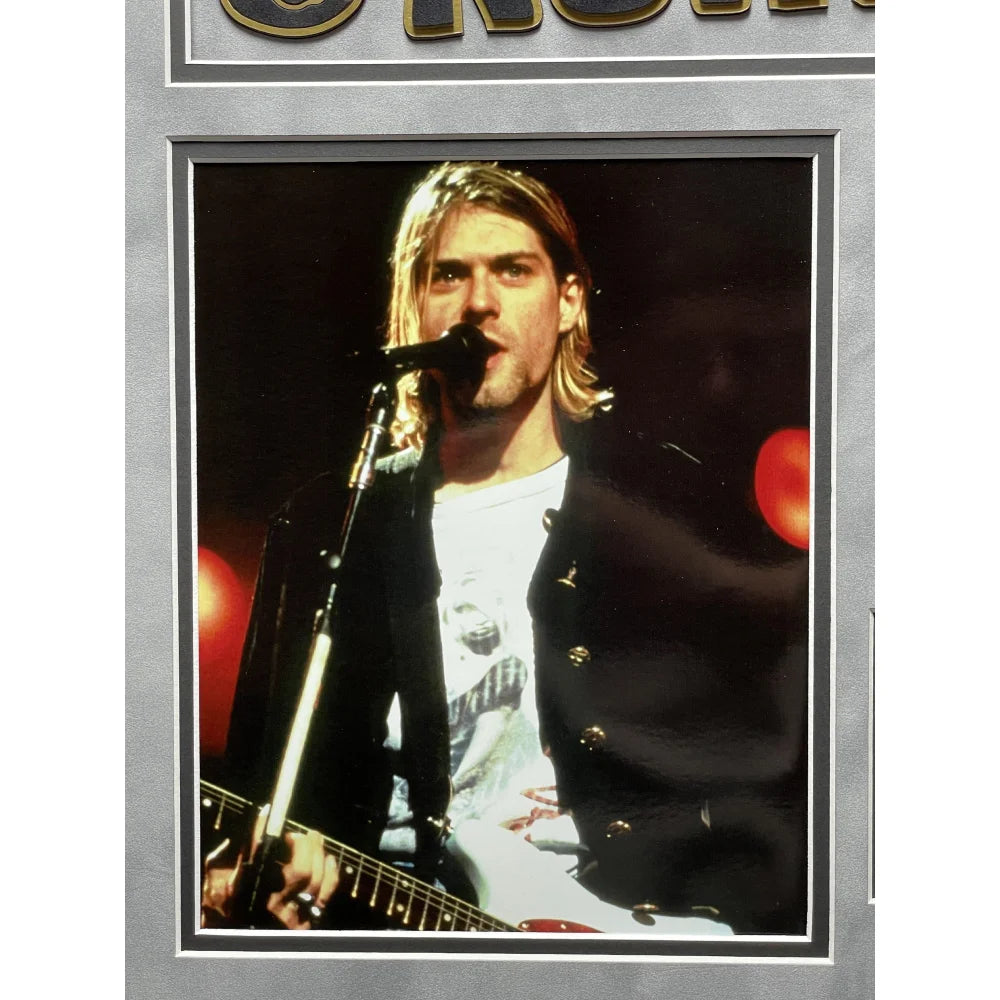 Kurt Cobain Personal Driver's Car Insurance ID Card Framed - Rare Nirvana Memorabilia - Perfect for Music Fans & Collectors