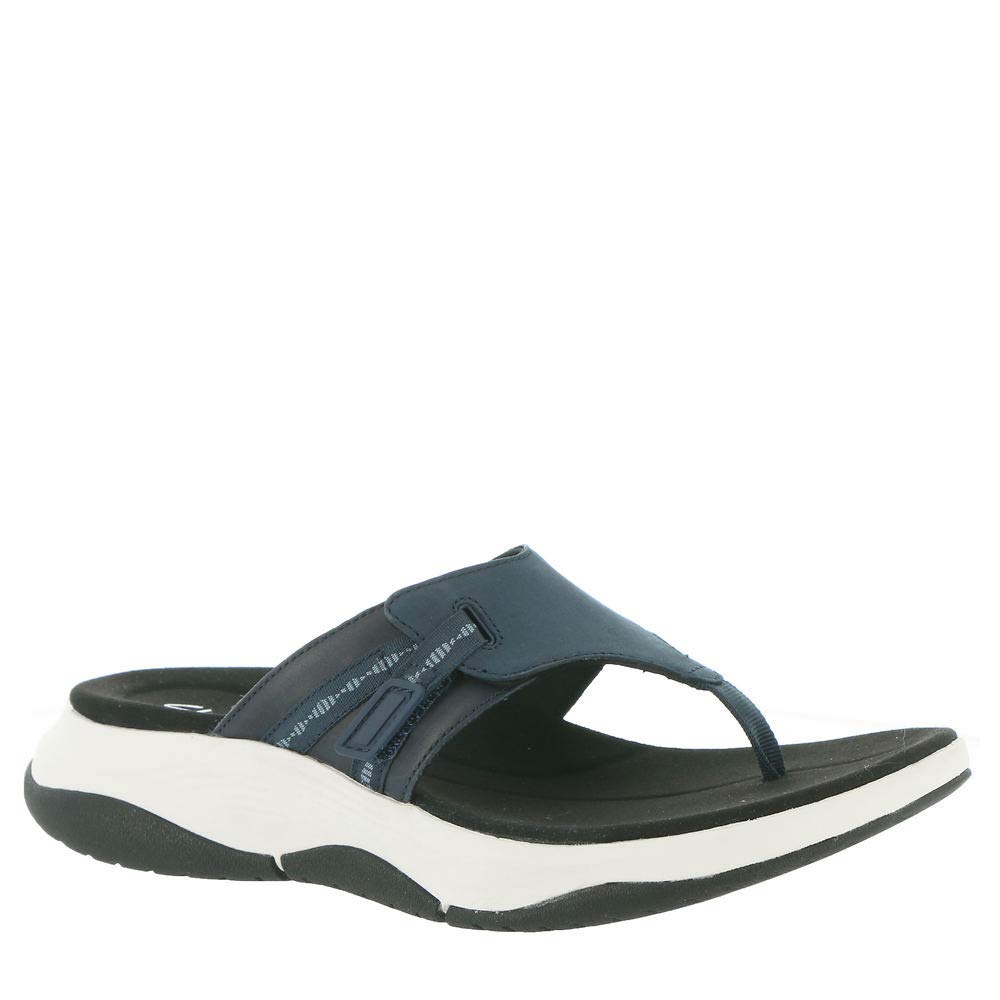 Clarks Women's Wave 2.0 Sea Flip Flop Sandals - Comfortable Beach & Pool Slides for Summer Vacation, Casual Outings