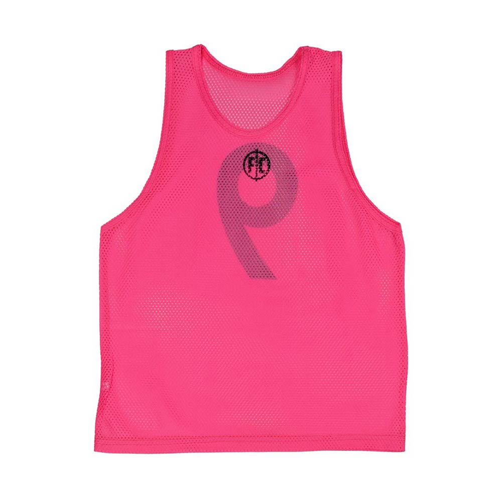 FC Mesh Numbered Training Bib Set for Youth Soccer - Breathable Pink Practice Vests with Numbers - Perfect for Team Drills, Scrimmages and Youth Sports Training