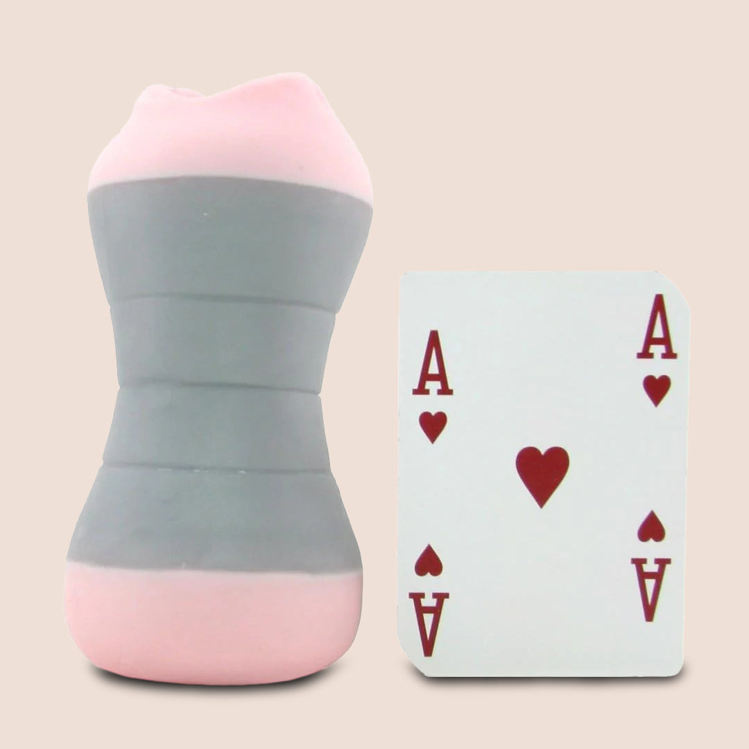 Double-Sided Travel Gripper BJ & Ass Masturbator - Portable Male Sex Toy for Solo Pleasure & Discreet Use at Home, Hotel or On The Go