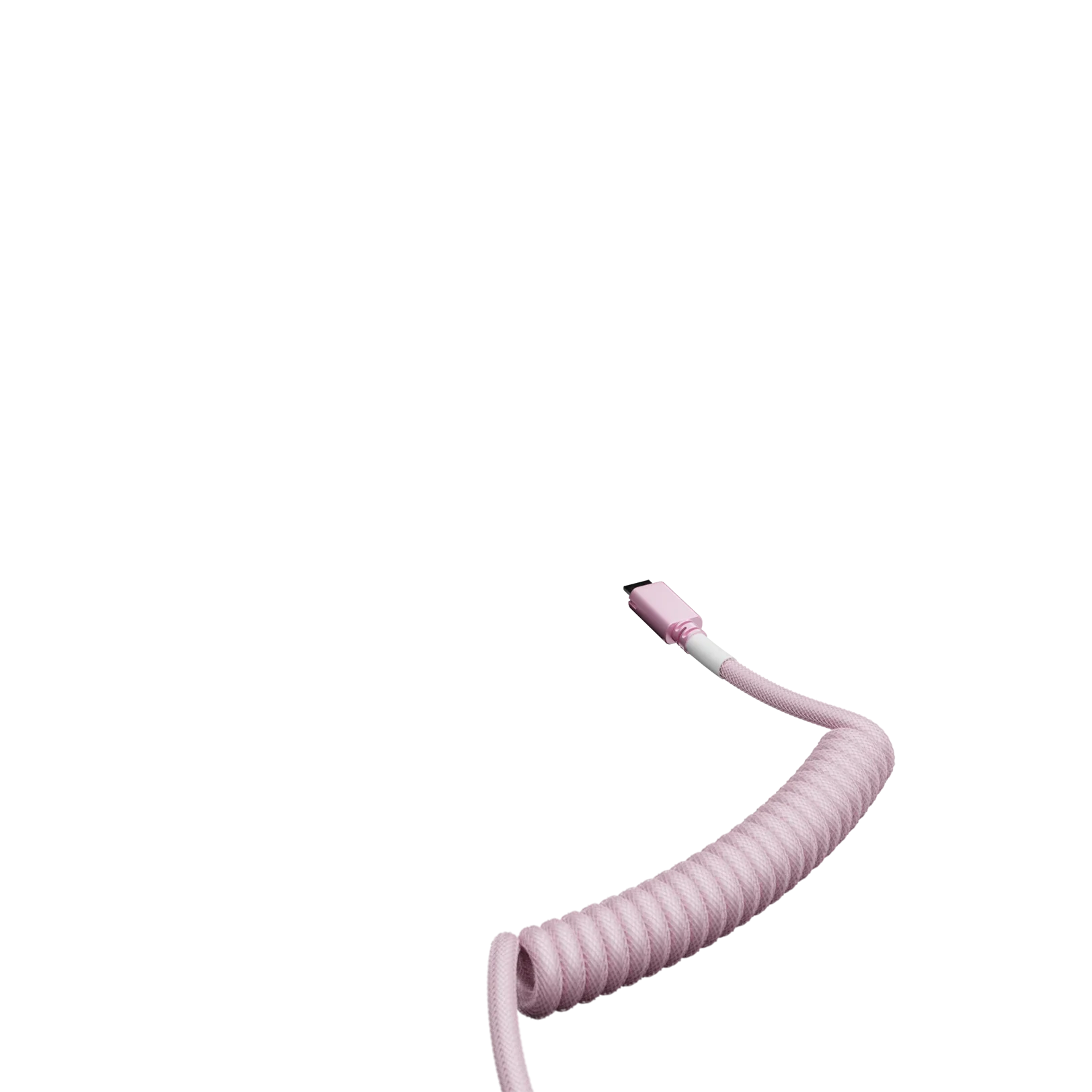 Glorious Coiled Cable Pixel Pink - Premium Braided USB Cable for Gaming, Mechanical Keyboards & Office Use