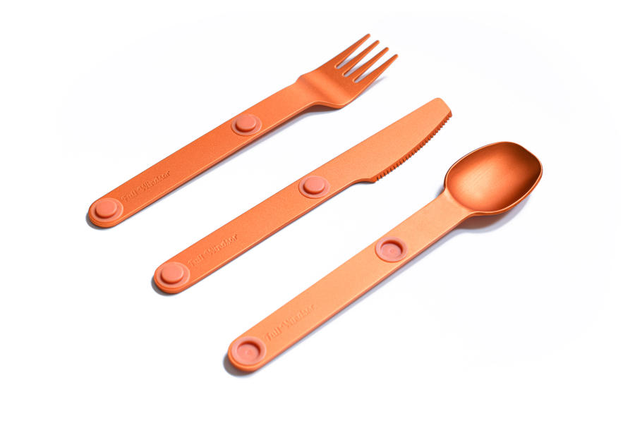 Full Windsor Magware Magnetic Flatware Set - Fire Orange | Secure & Stylish Cutlery for Camping, Picnics & Outdoor Dining
