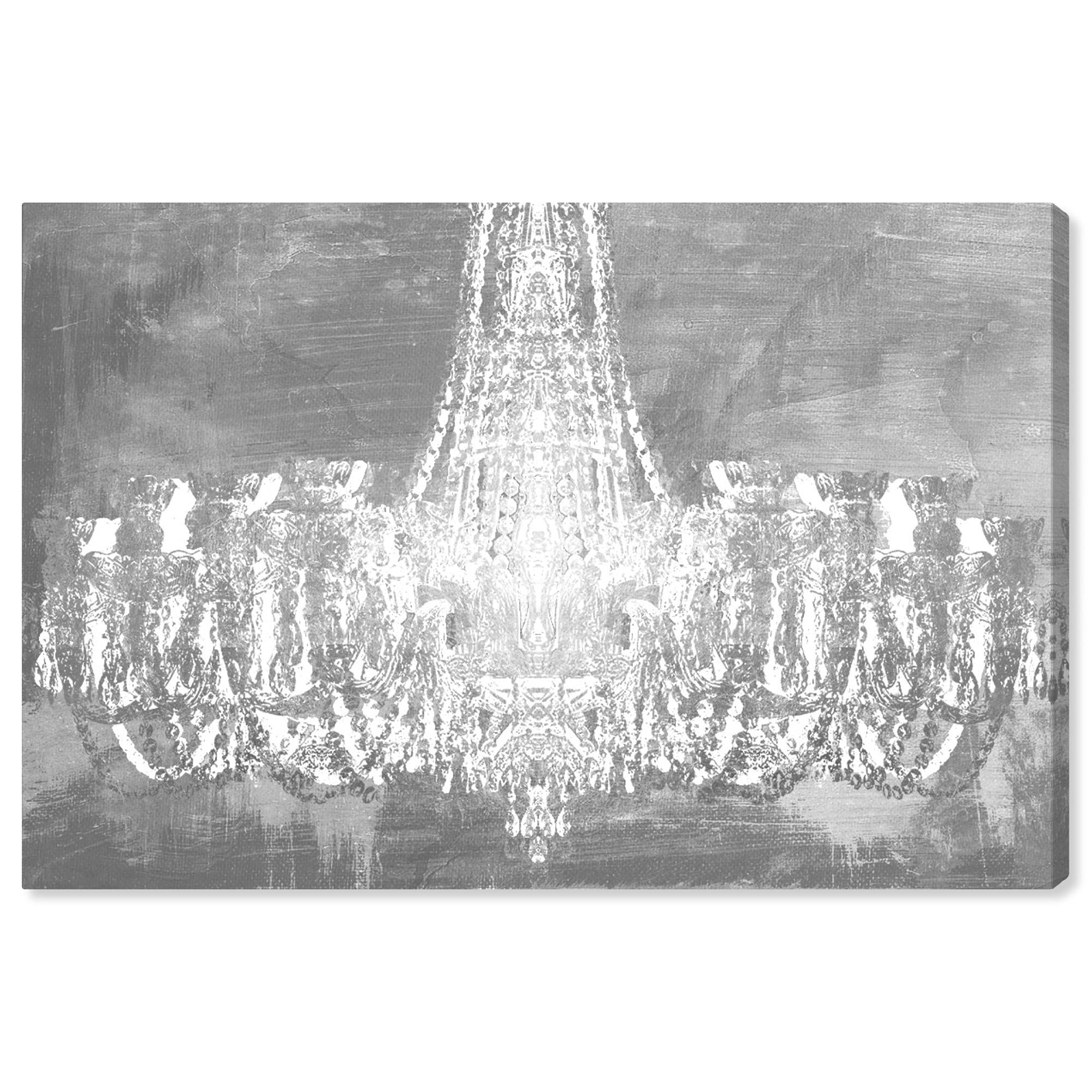 Oliver Gal Artist Co. Fashion & Glam Wall Art Canvas Print - Silver Chandelier Gala Night Decor (54x36 inches) - Perfect for Living Room, Bedroom & Office Decor