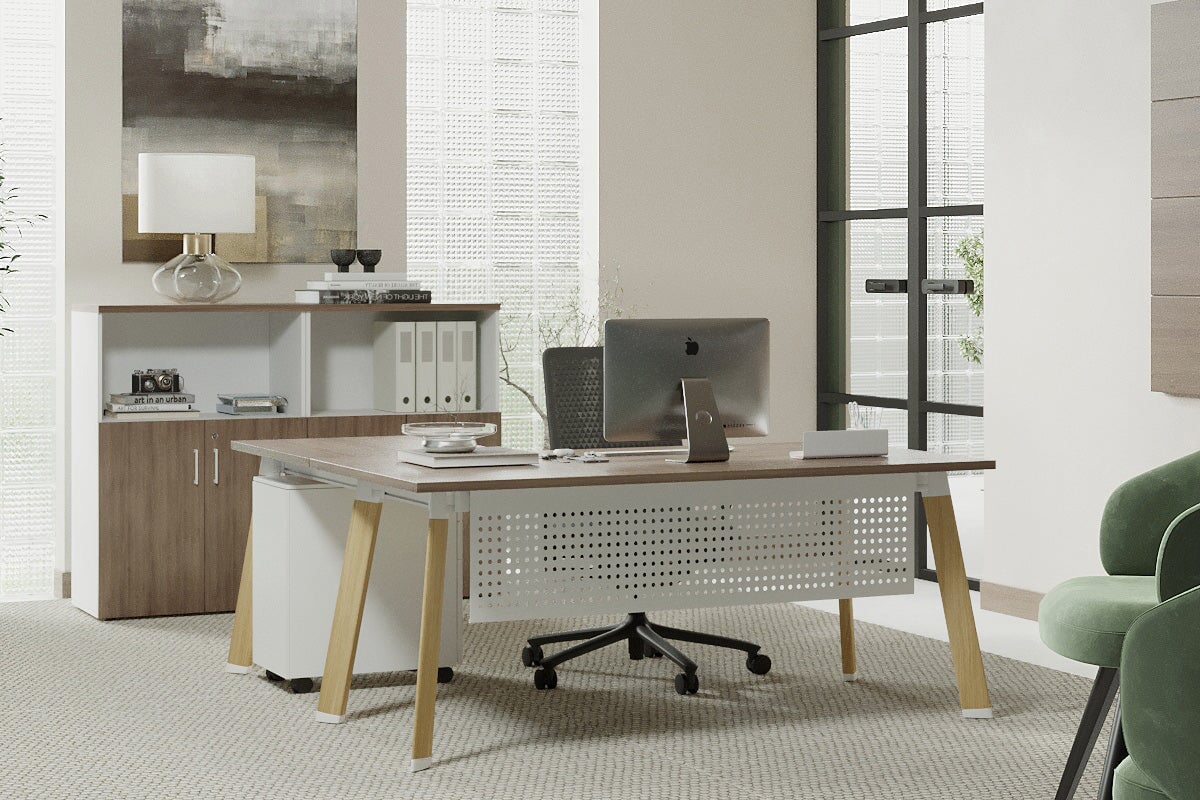 Switch Executive Corner Office Desk - 1800L x 1550W with Cable Management | Modern L-Shaped Workstation for Home & Business Offices | Perfect for Conference Rooms, Executive Suites & Professional Workspaces