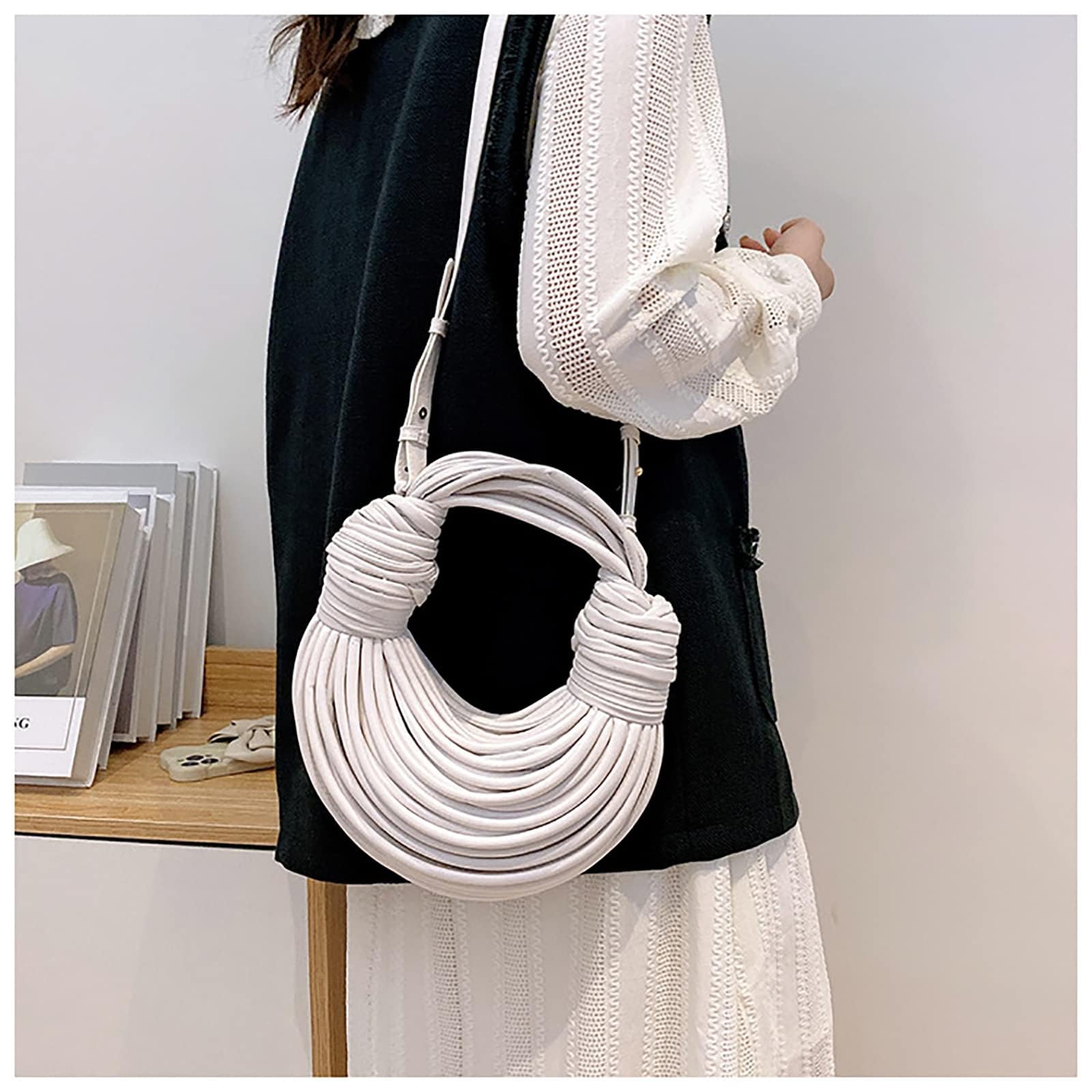 Stylish Knotted Woven Tote Bag for Women - Eco-Friendly Handwoven Satchel Purse & Clutch - Perfect for Beach, Shopping & Daily Use