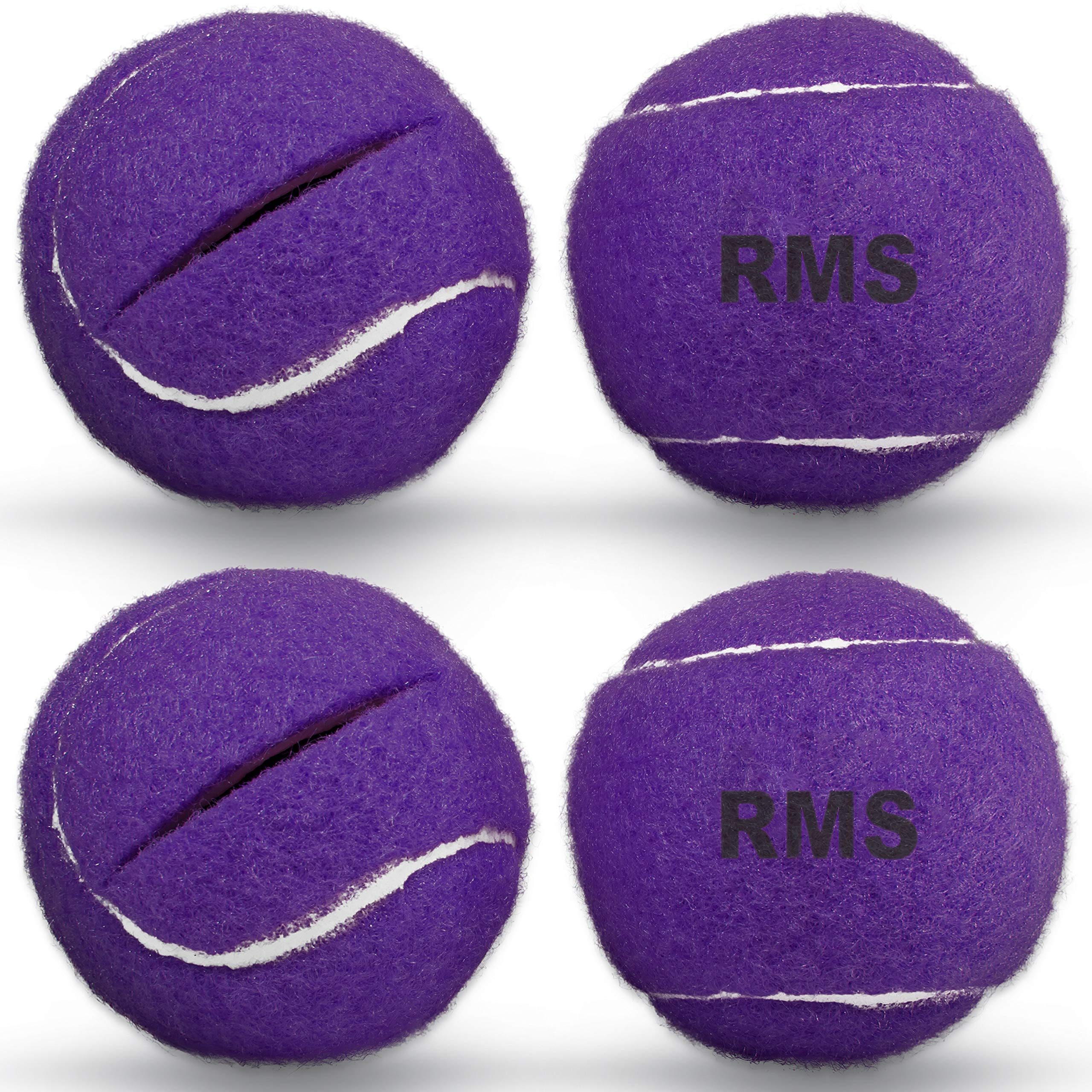 RMS Walker Glide Balls - Set of 4 Purple Mobility Aid Balls with Precut Opening for Easy Installation, Fits Most Walkers - Ideal for Seniors & Injury Recovery at Home